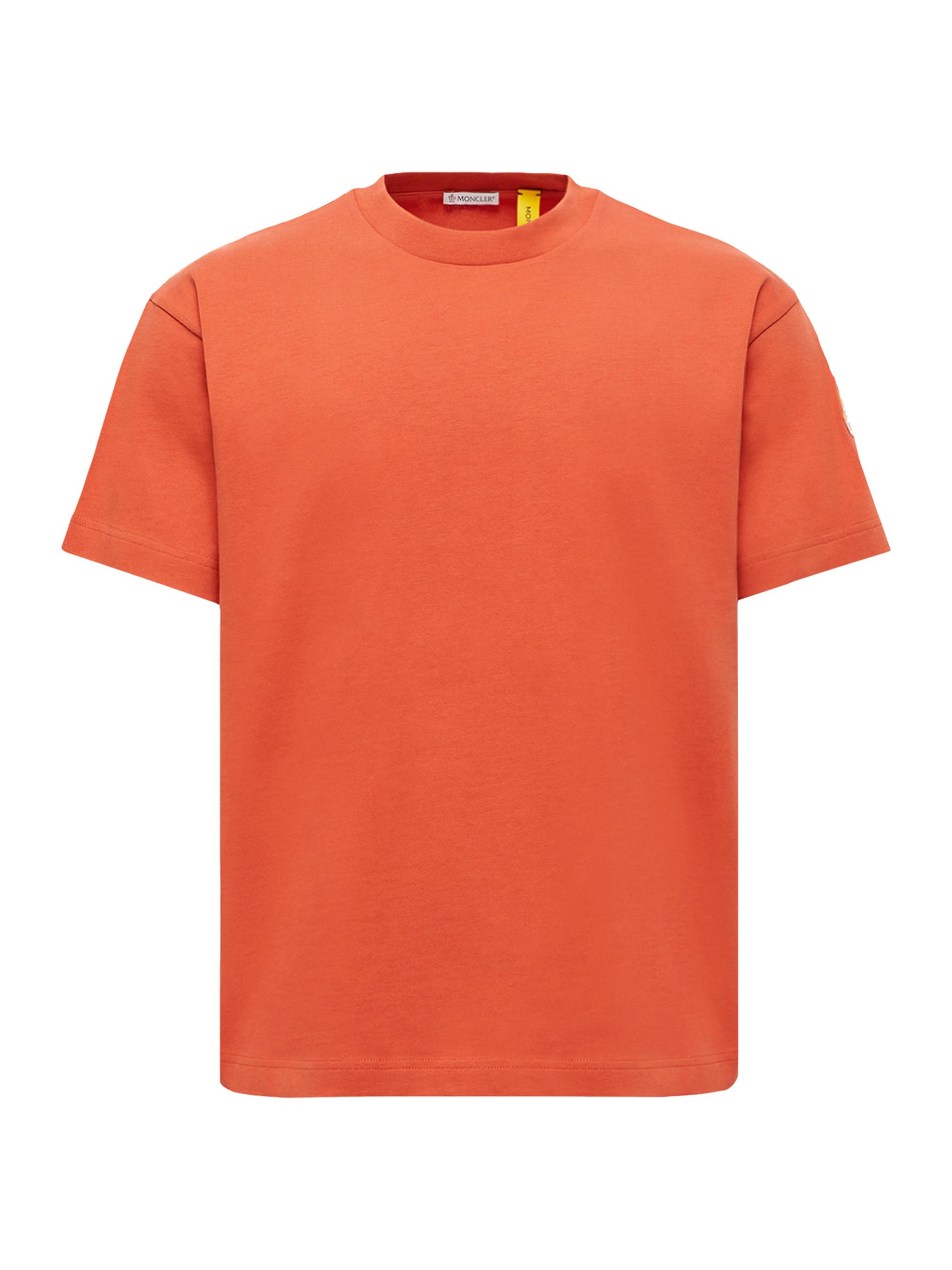 Moncler Genius Men's Moncler x Gilga Farm by Donald Glover Crew-Neck T-Shirt in Cotton - Orange