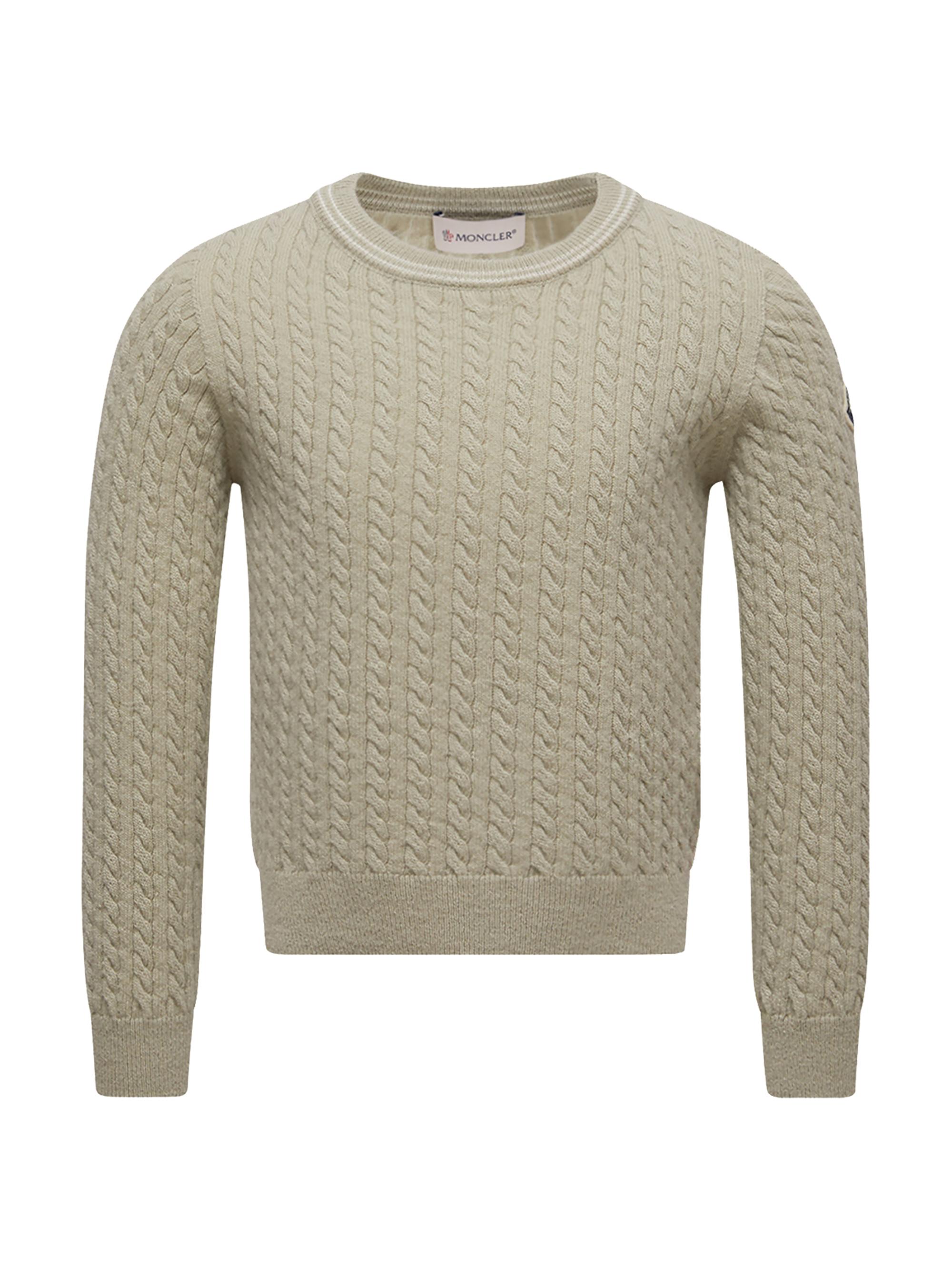 Moncler Little Girl's & Girl's Crewneck Sweater in Wool - Light Green