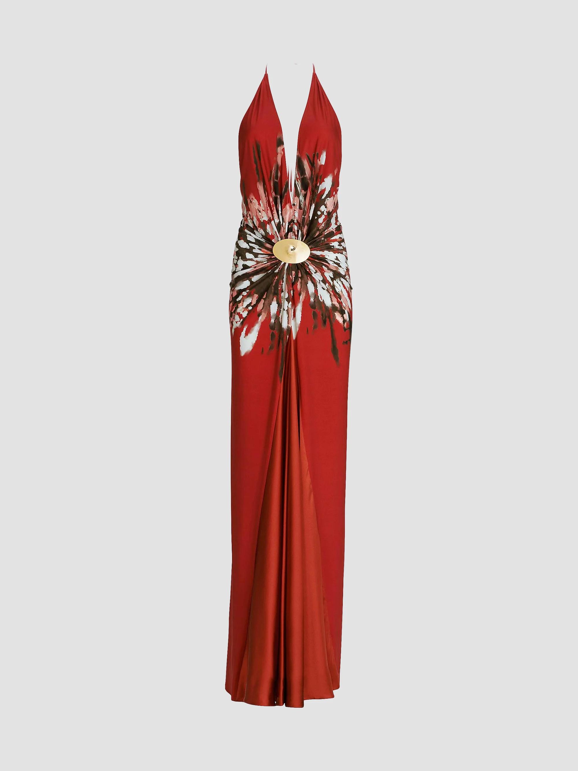 Silvia Tcherassi Aiko Floral Halter Gown | Saks Fifth Avenue