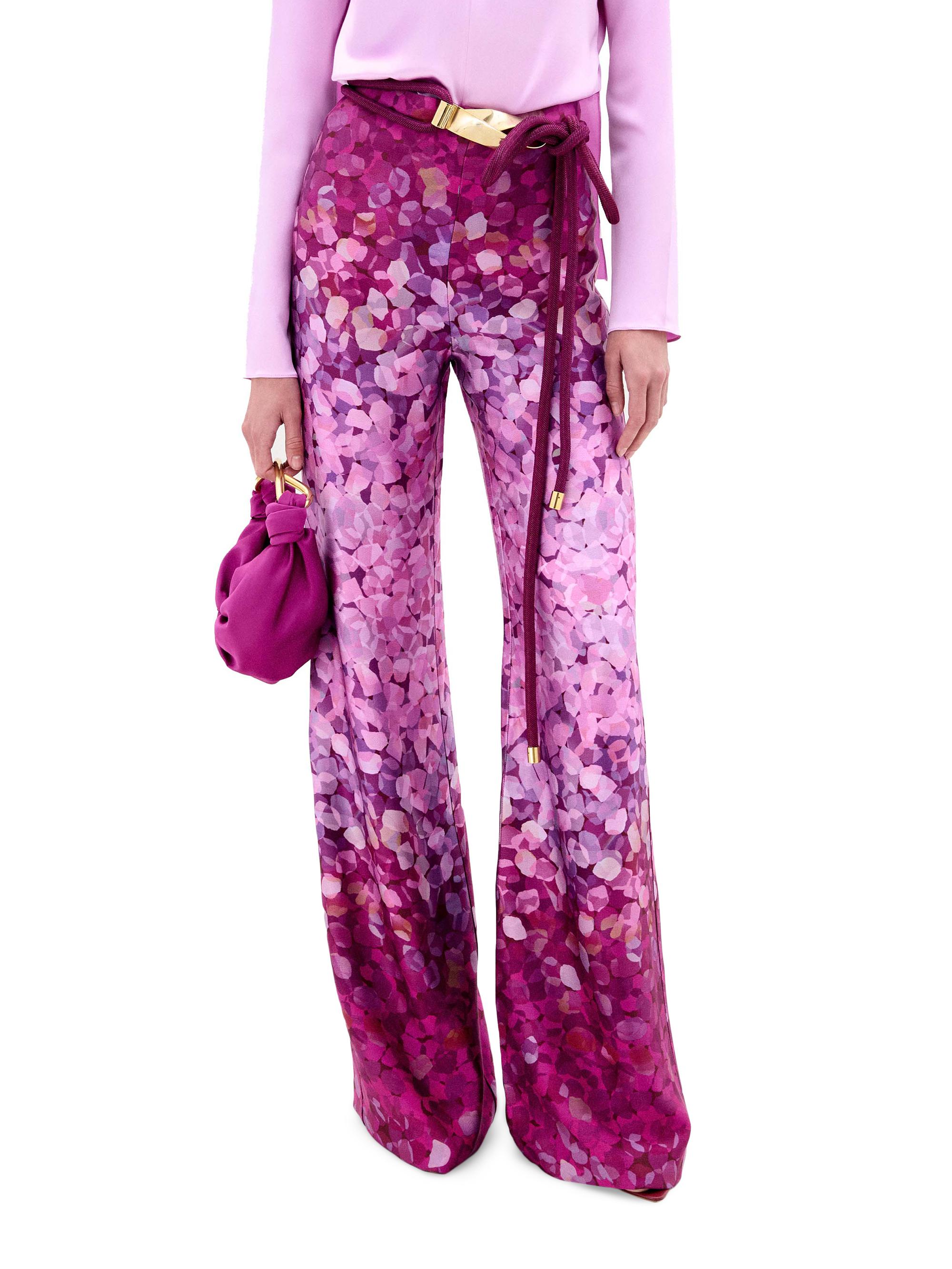2026SSgotohollywood 花テープパンツ02.160 Silvia Tcherassi Como Crêpe Satin Printed Pants | Saks Fifth Avenue