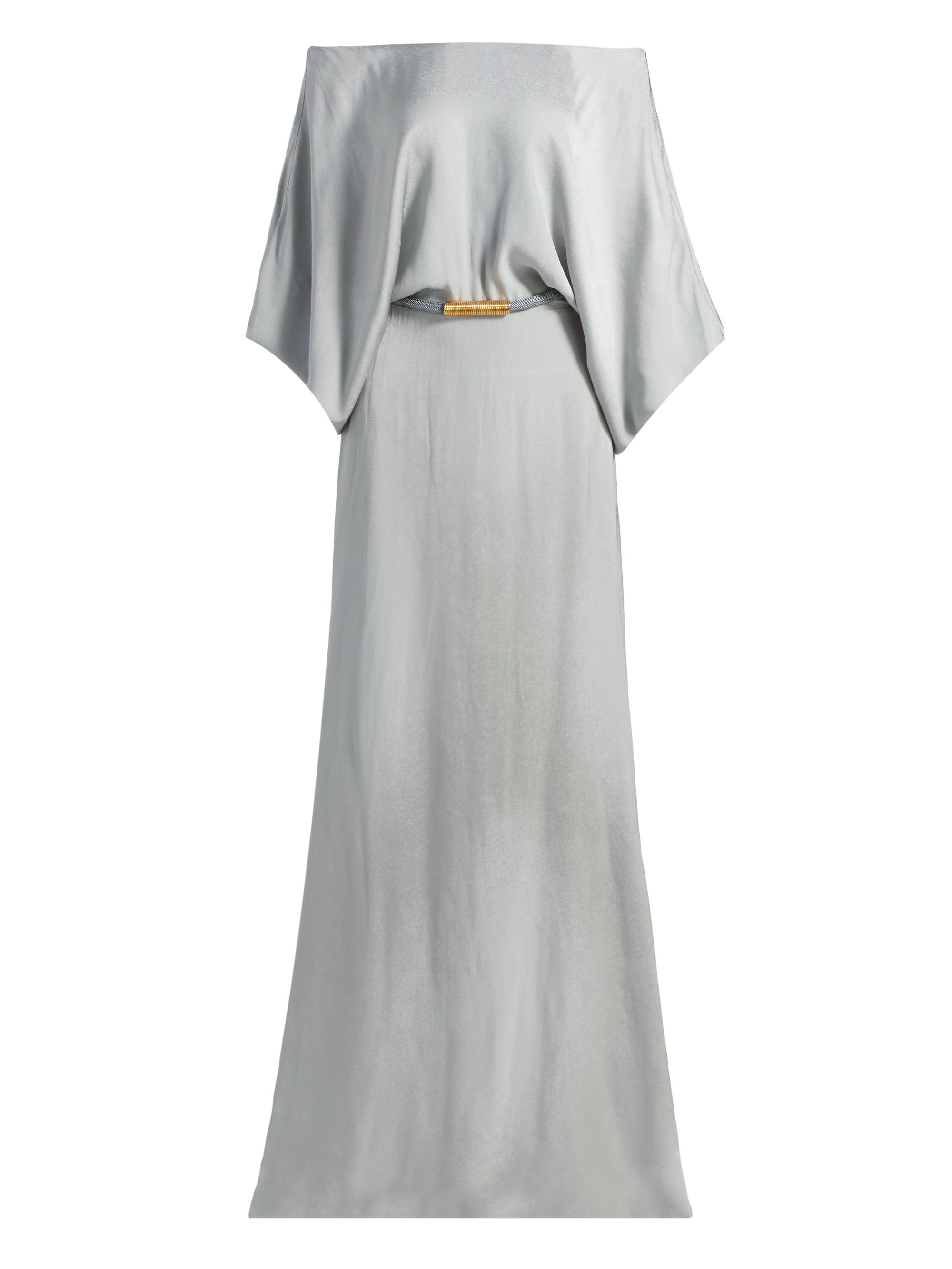 Silvia Tcherassi Women's Lorella Off-the-Shoulder Belted Maxi Dress - Silver