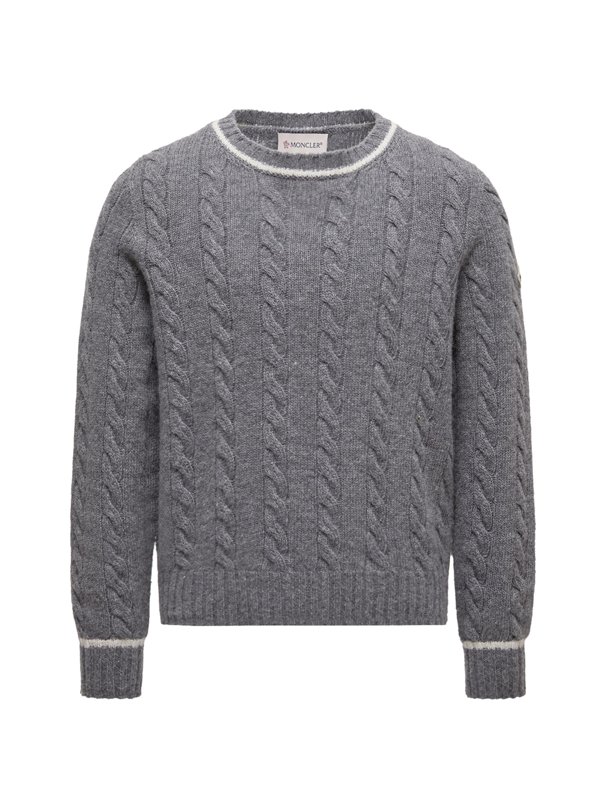 Moncler Little Boy's & Boy's Crewneck Sweater in Wool - Gray