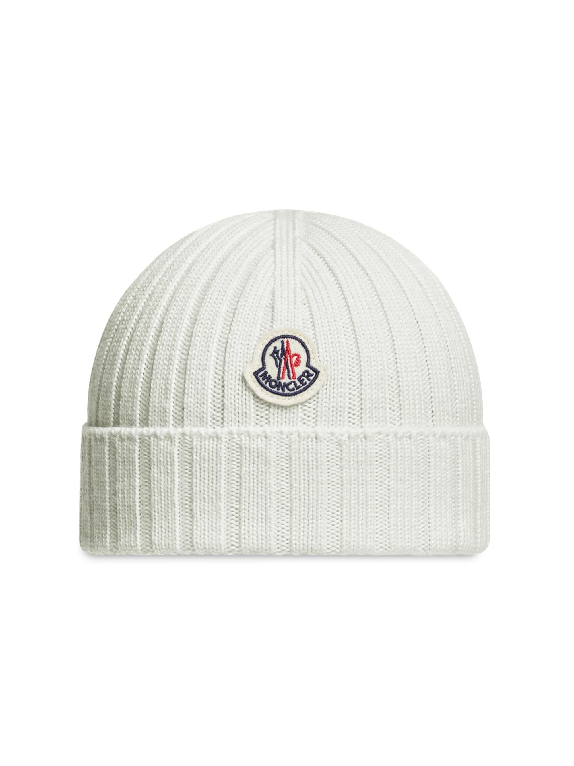 Moncler Baby Girl's & Little Girl's Beanie Hat in Wool - White