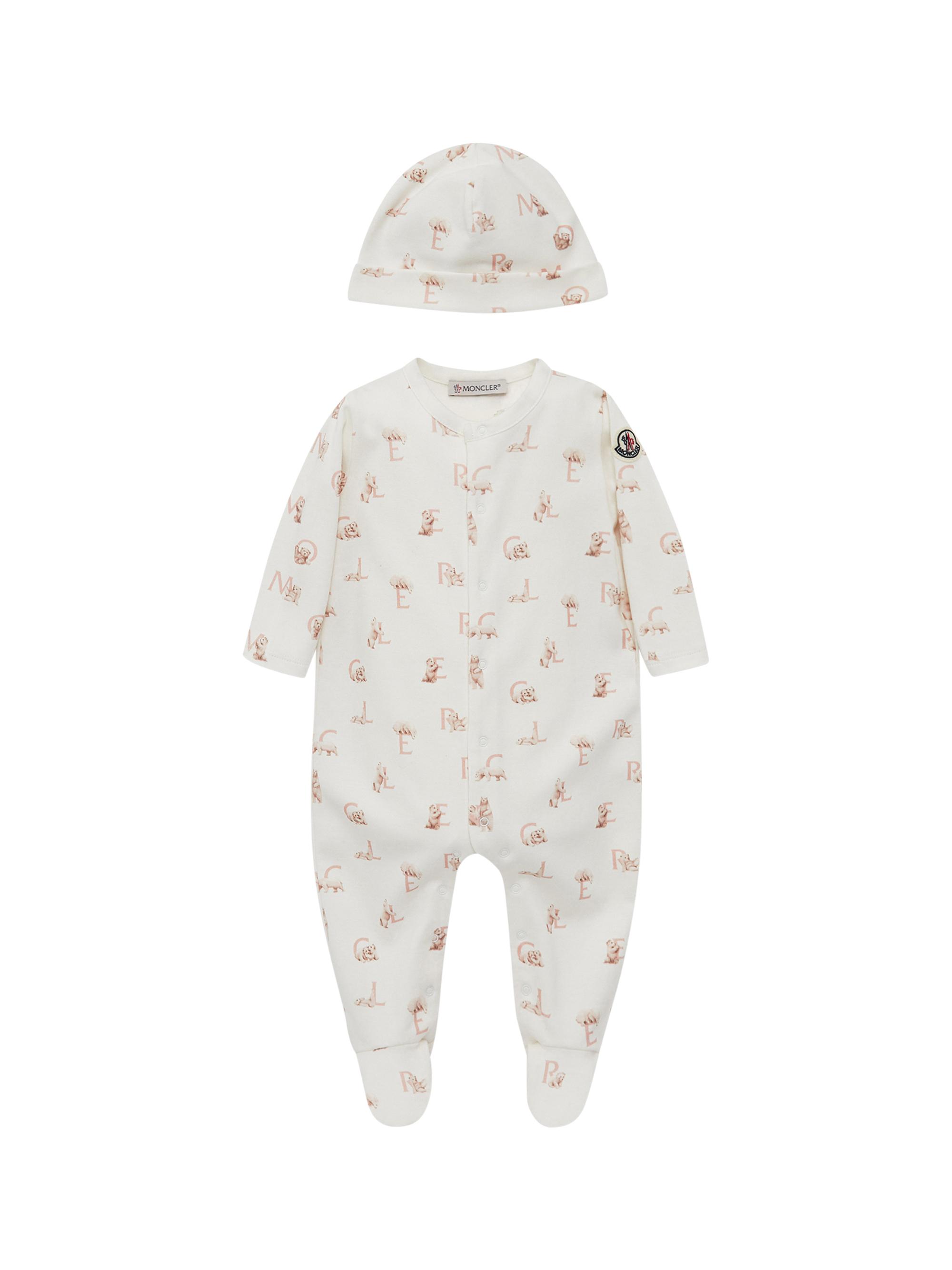 Moncler Baby's Set in Cotton - White Pink 12 Months