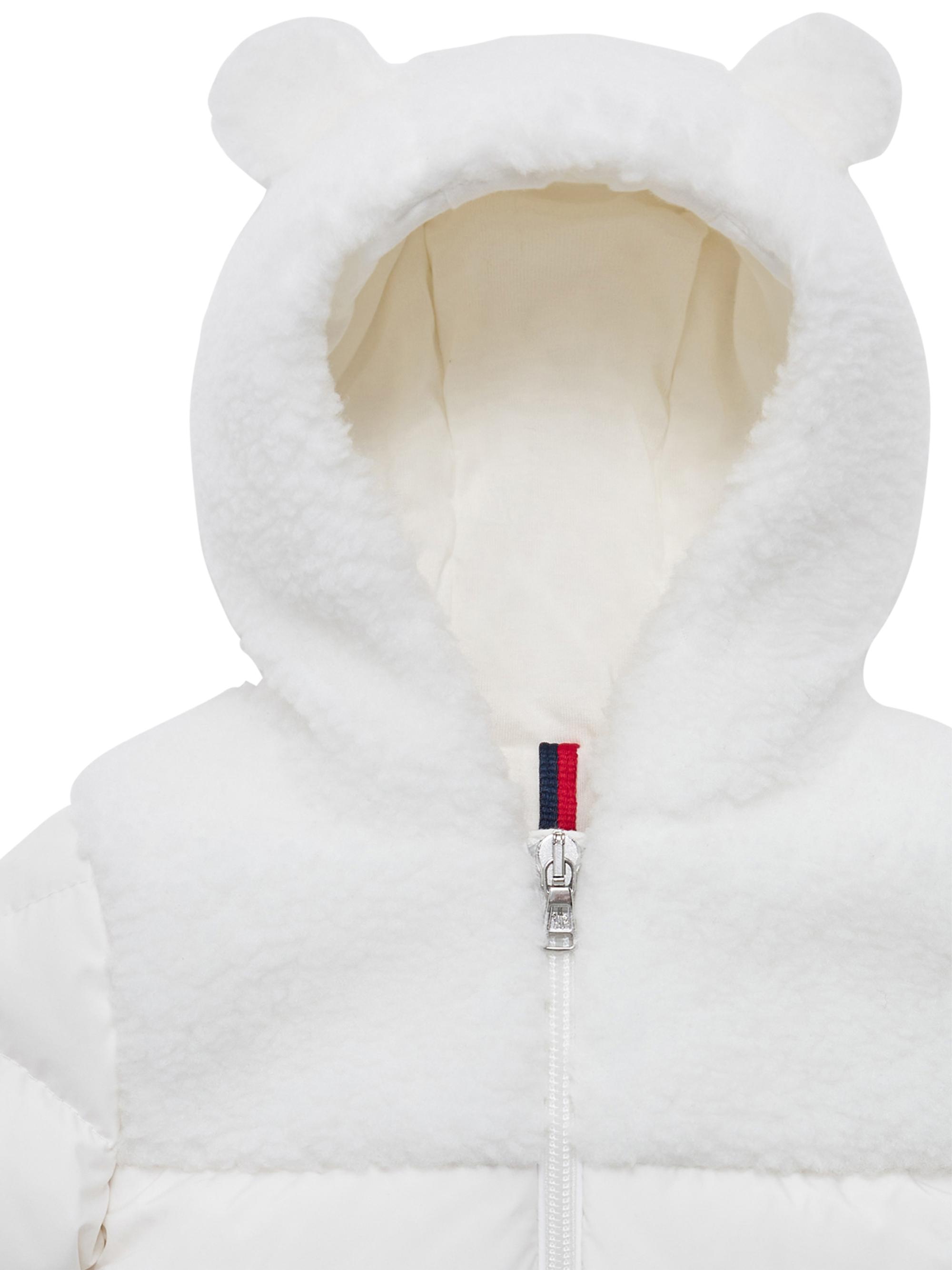 Moncler Enfant Baby Down Padded Osof Snowsuit in White