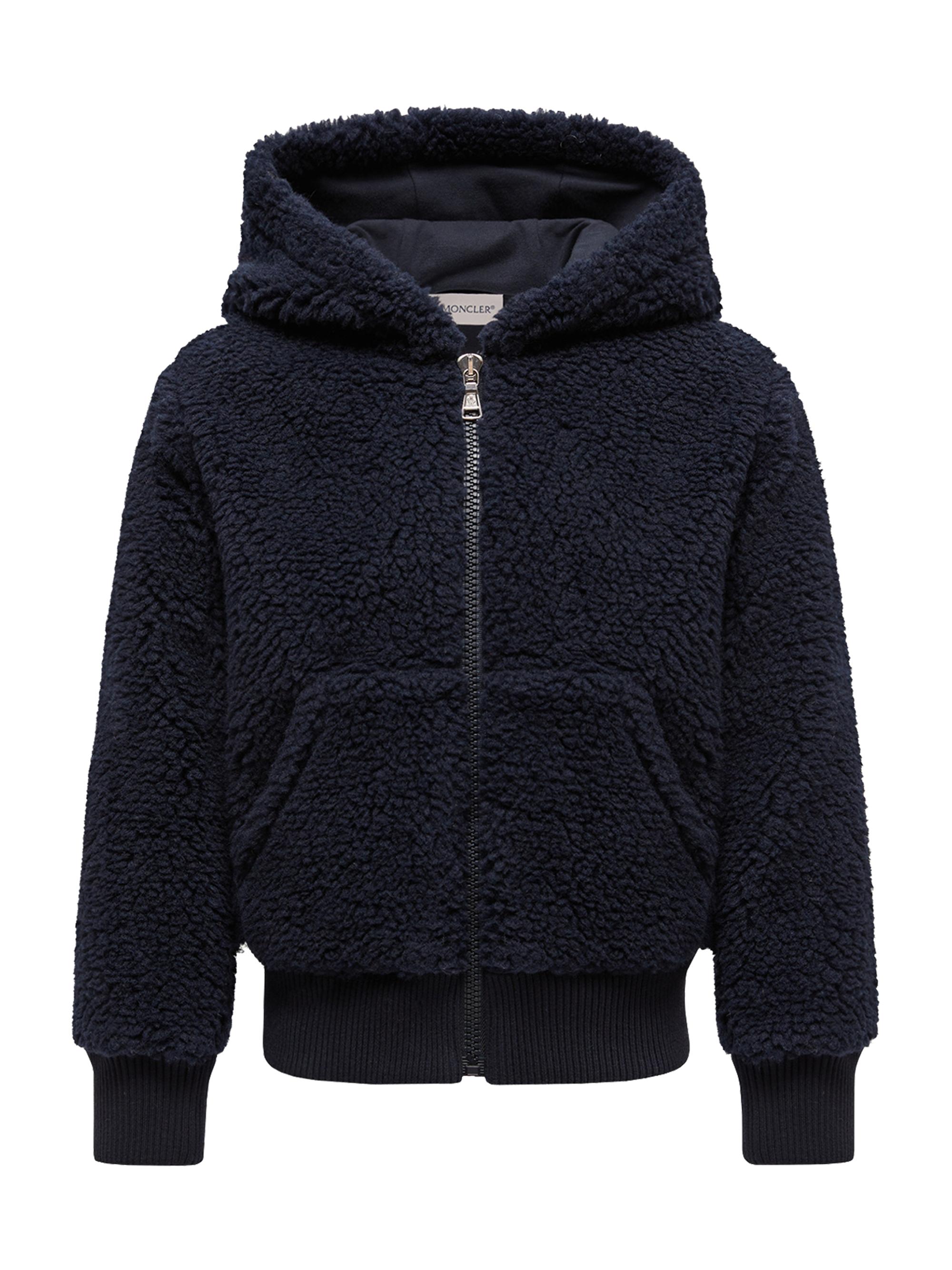Moncler Little Kid's & Kid's Zip-Up Hoodie in Teddy - Night Blue