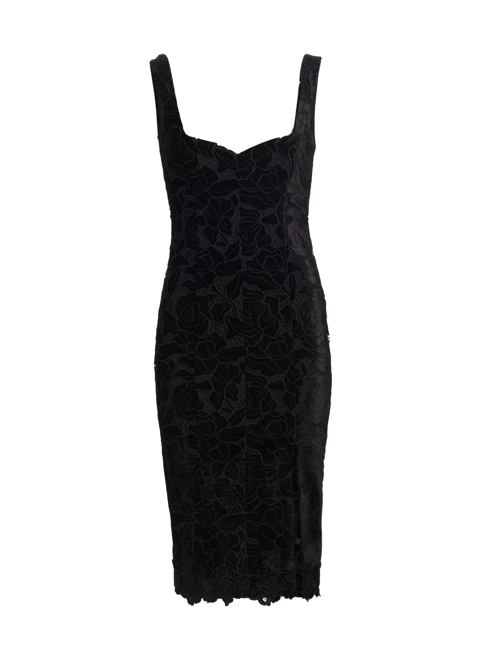 black givenchy lace and velvet mini dress Chic Broken Love Velvet Mini Dress - Black main image 0