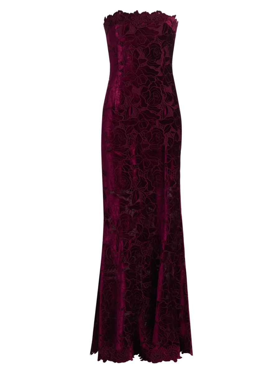 cece formal velvet lace sweetheart long dress Cece Formal Velvet Lace Sweetheart Long Dress