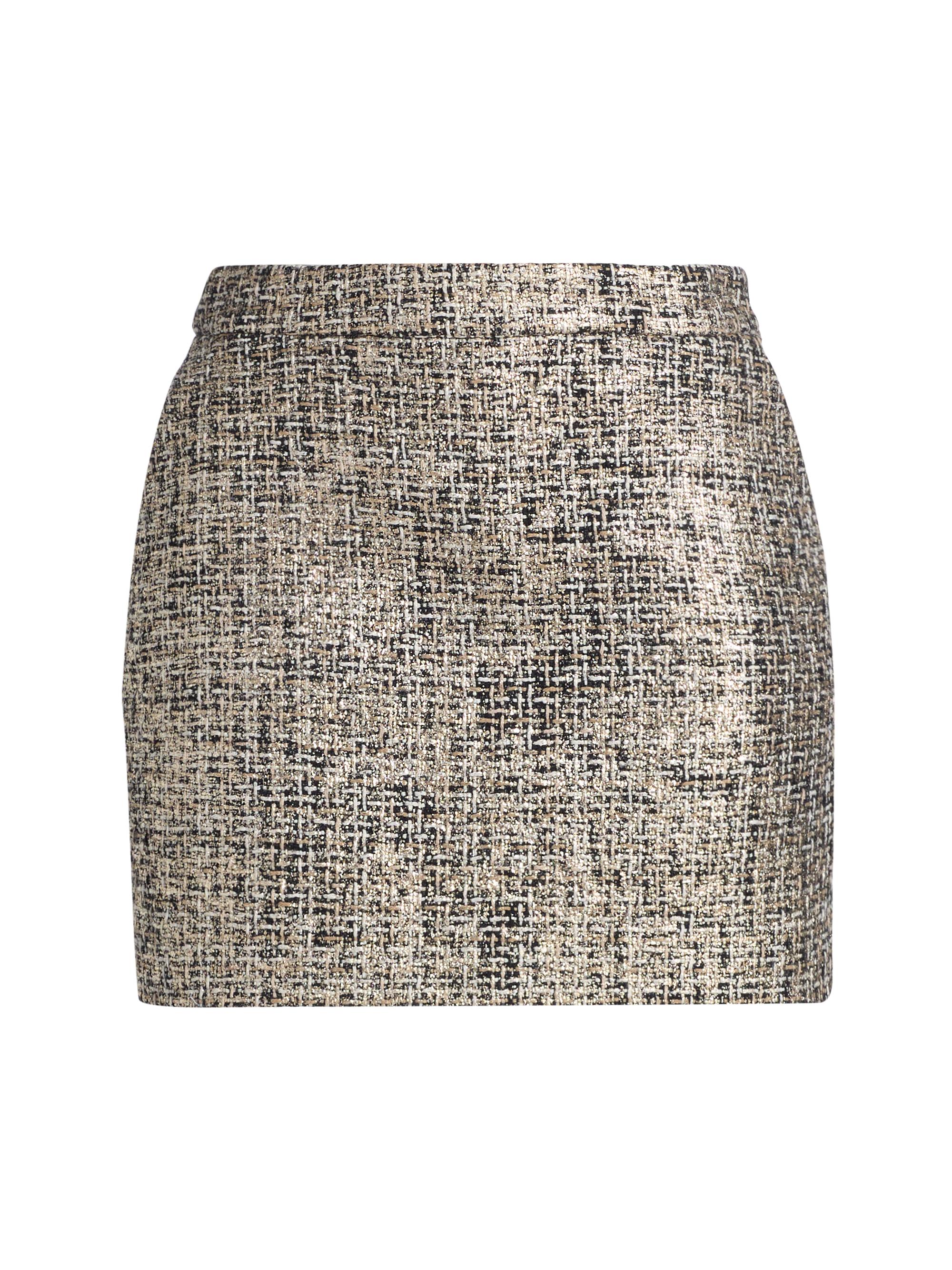 Generation Love Women's Kendra Metallic Tweed Miniskirt - Gold Multi