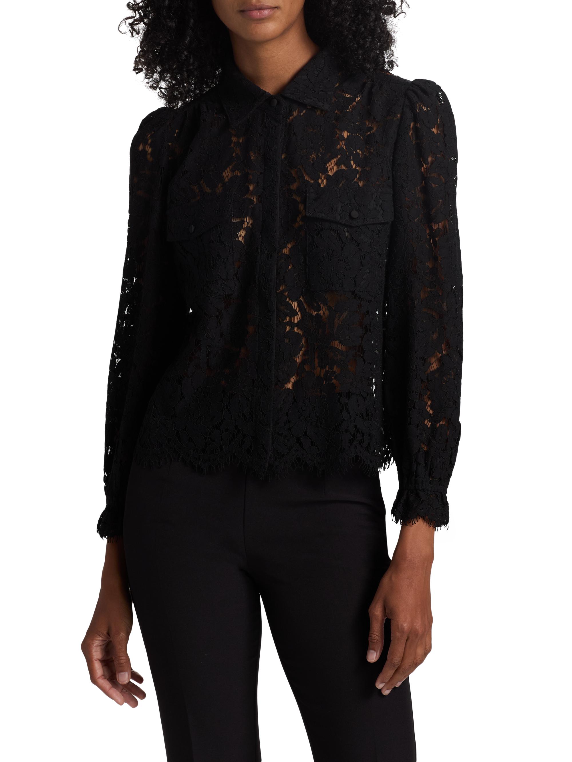 Generation Love Floral Lace Button-Front Shirt | Saks Fifth Avenue