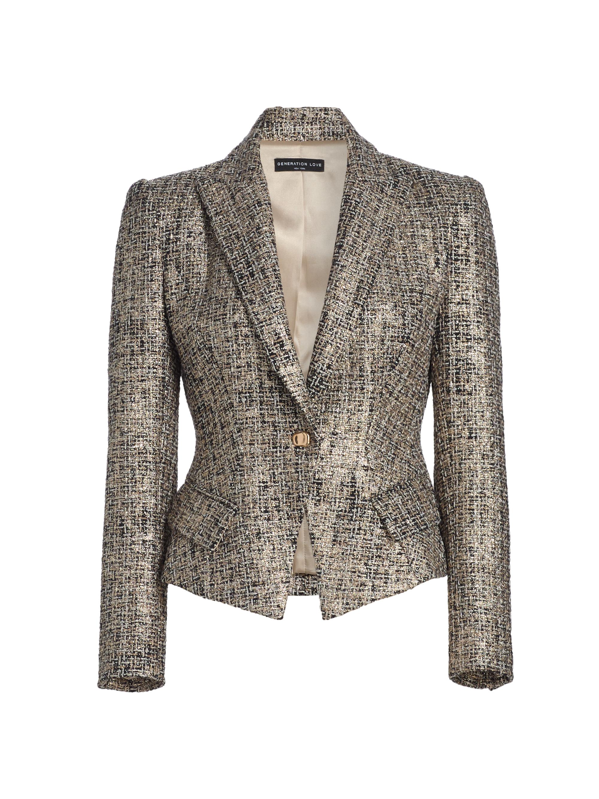 【限界最終値下げ！】Shimmer Tweed Jacket Generation Love Karson Shimmer Tweed Jacket | Saks Fifth Avenue