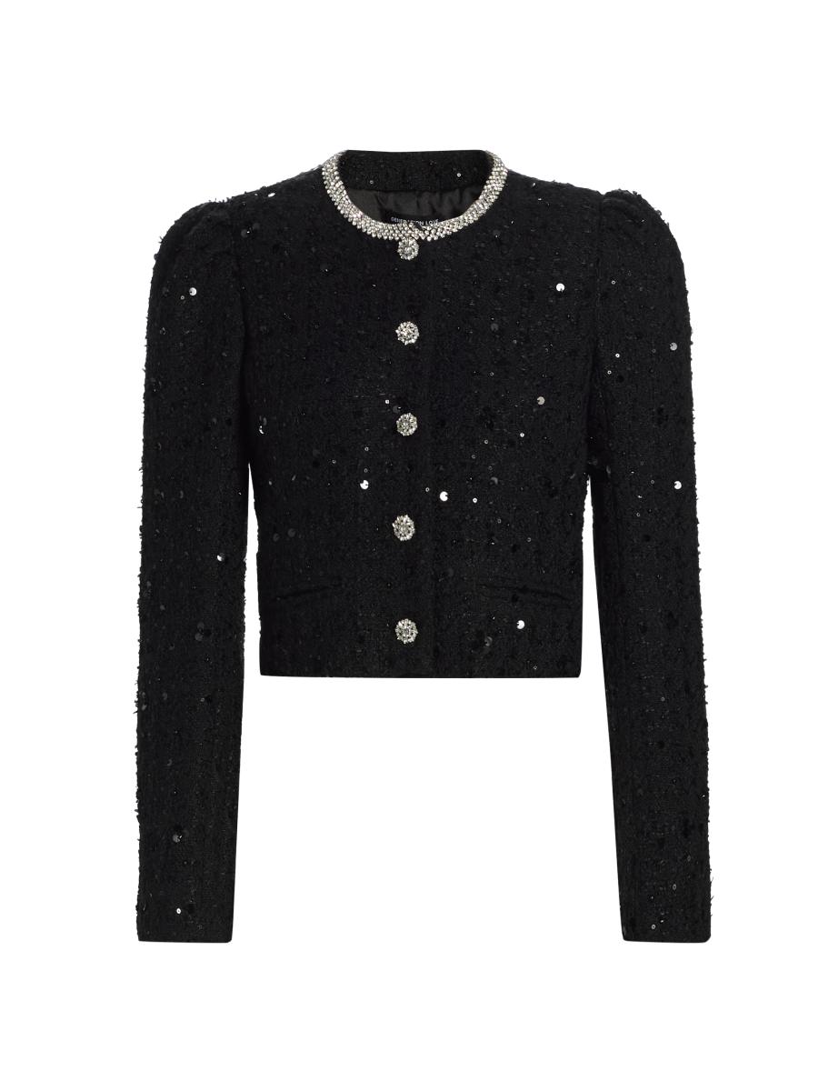 Generation Love Chiara Crystal-Embellished Tweed Jacket | Saks