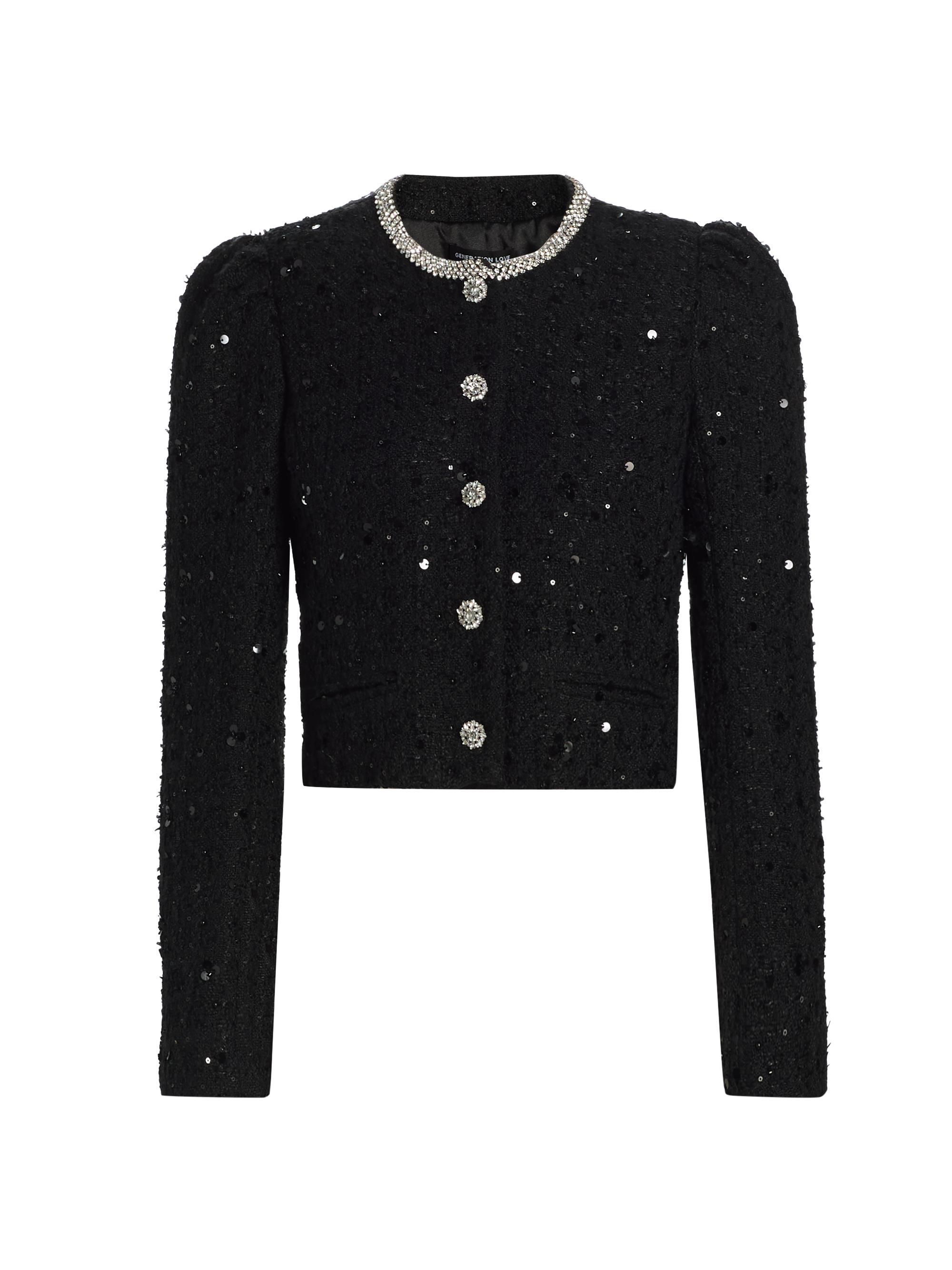 Cinq à Sept Randi Embellished Tweed Jacket | Saks Fifth Avenue