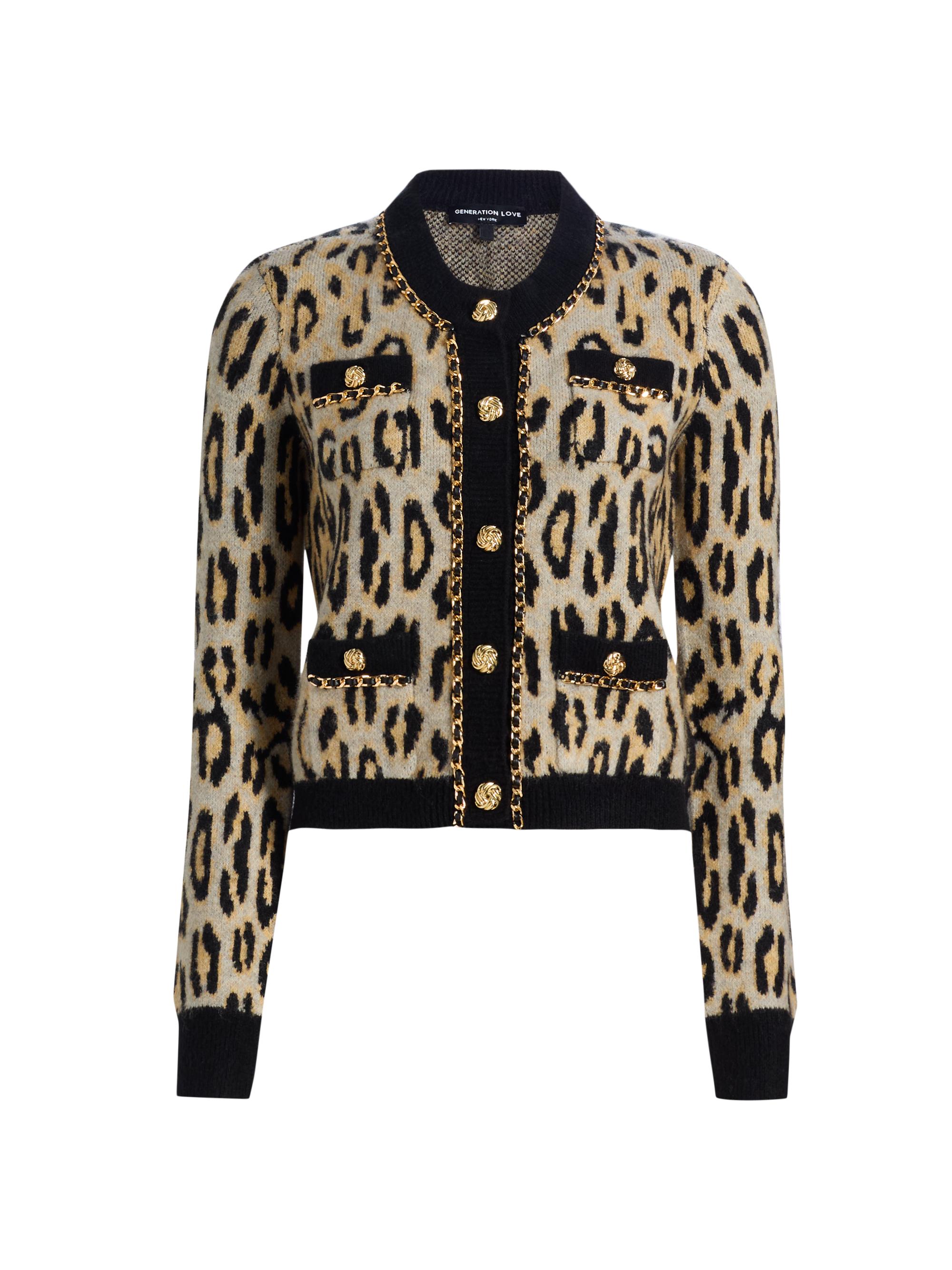 Generation Love Selma Leopard-Pattern Cardigan | Saks Fifth Avenue