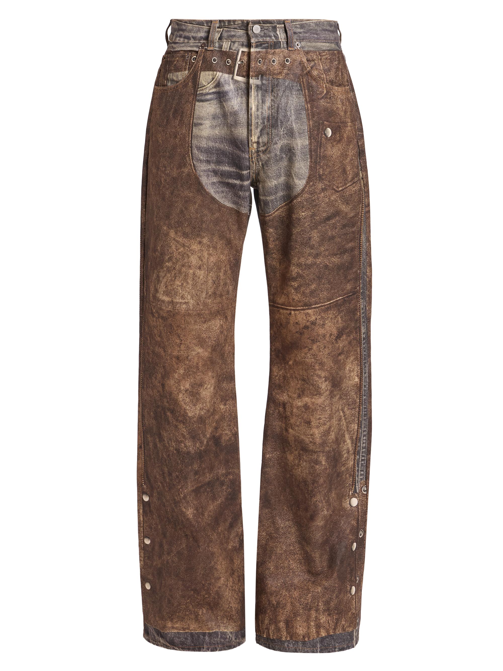 Acne Studios Trompe L'Oeil Cotton Chaps Jeans | Saks Fifth Avenue