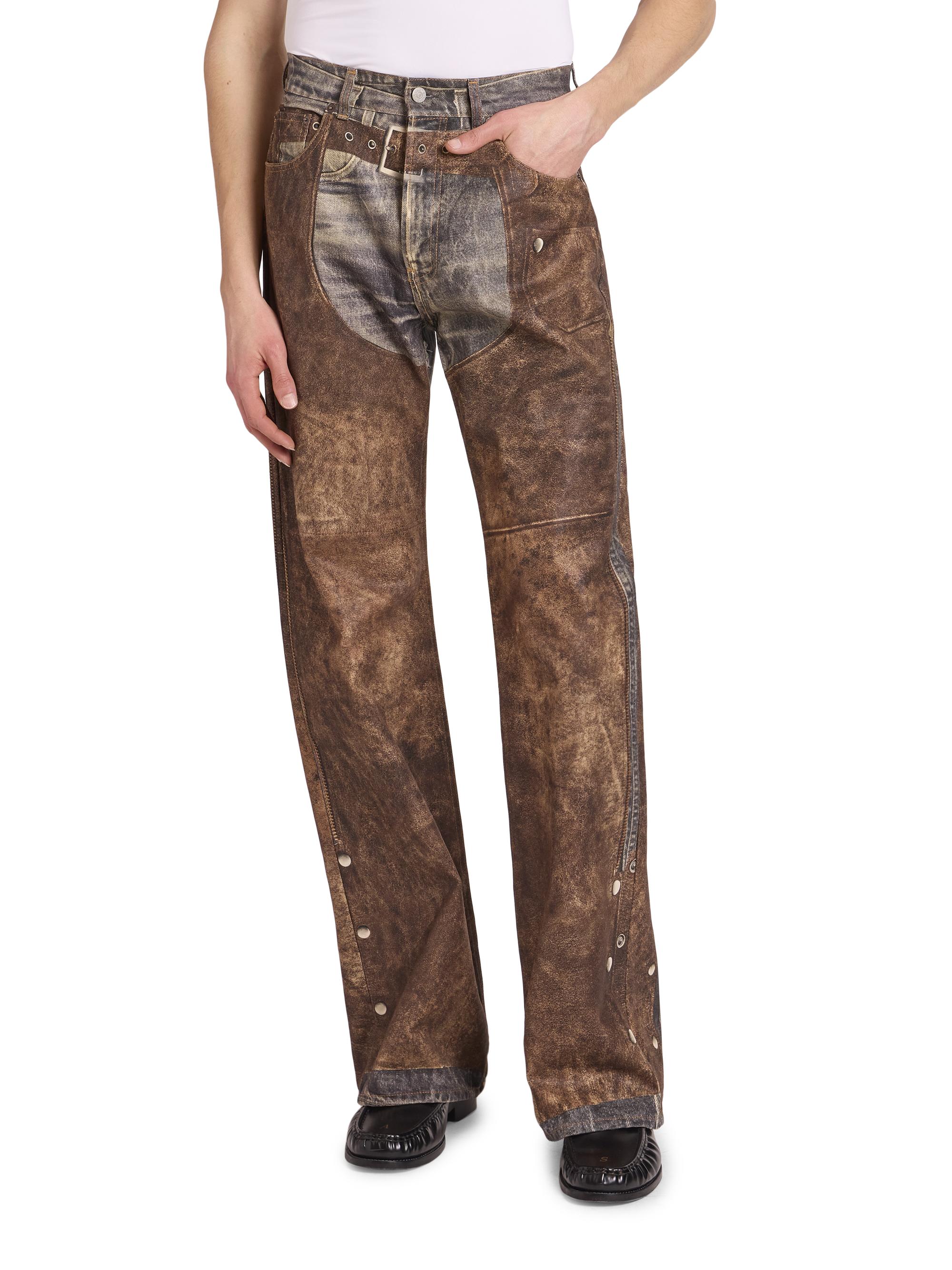 Acne Studios Trompe L'Oeil Cotton Chaps Jeans | Saks Fifth Avenue