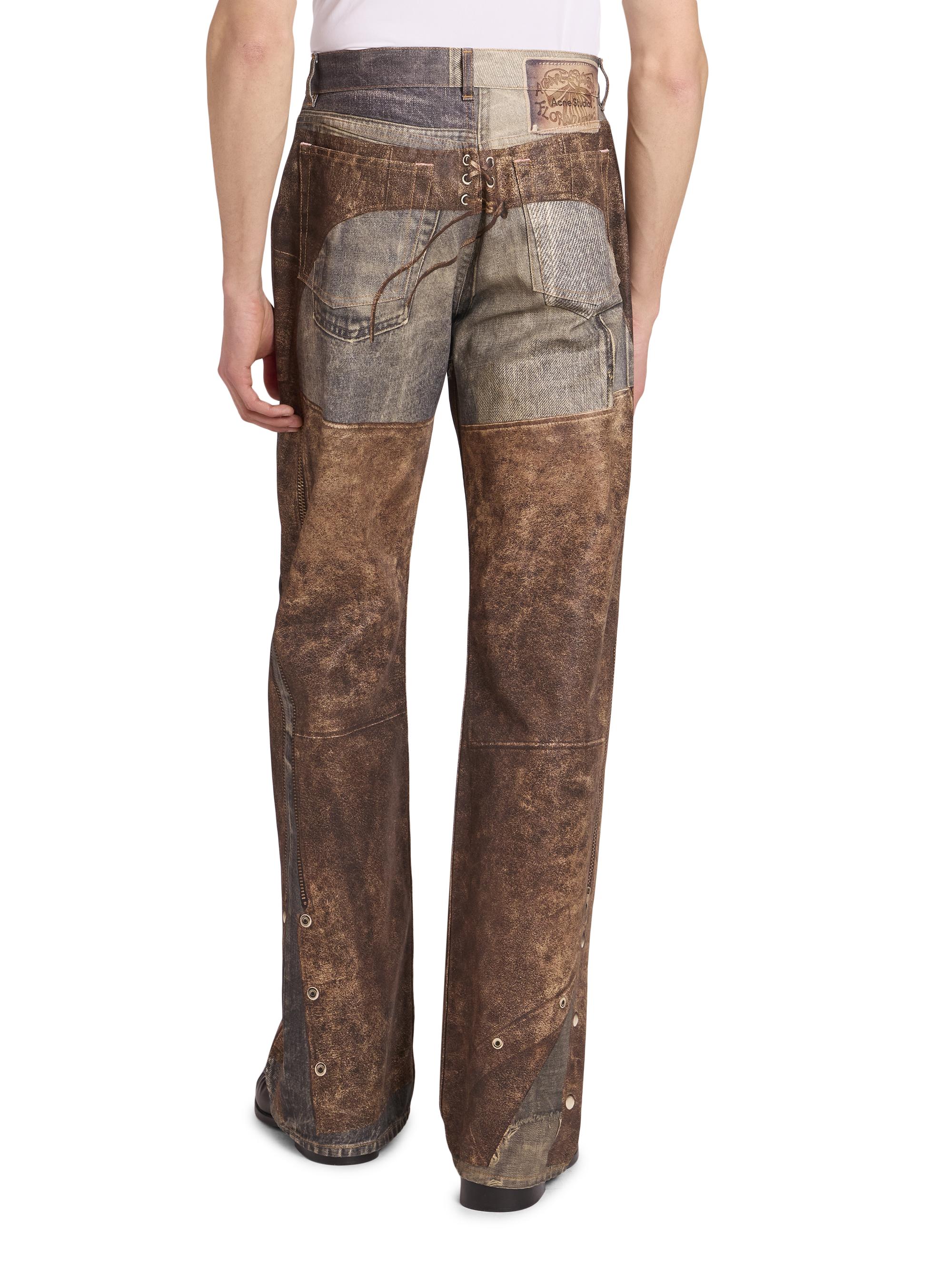 Acne Studios Trompe L'Oeil Cotton Chaps Jeans | Saks Fifth Avenue