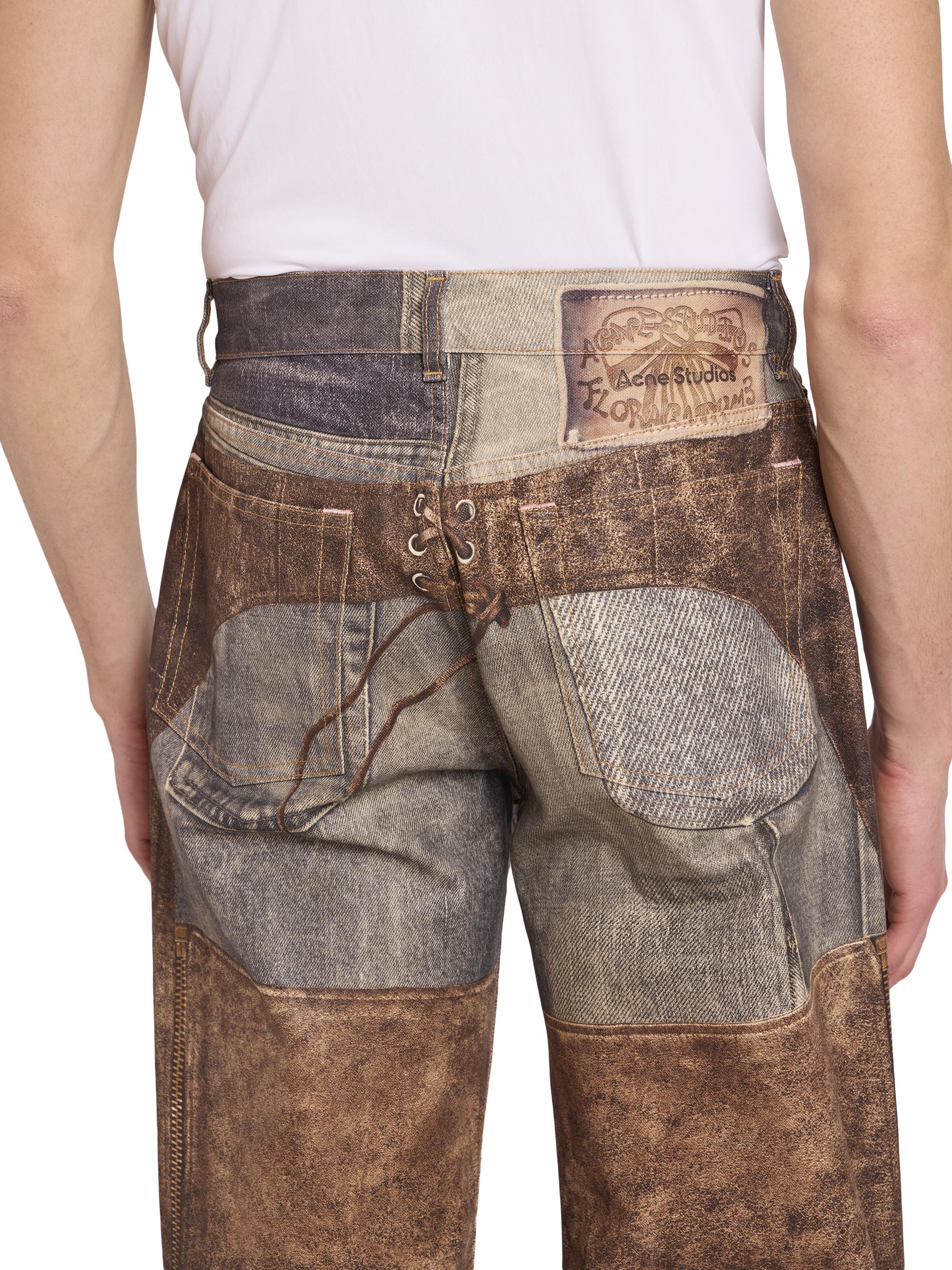 Acne Studios Trompe L'Oeil Cotton Chaps Jeans | Saks Fifth Avenue