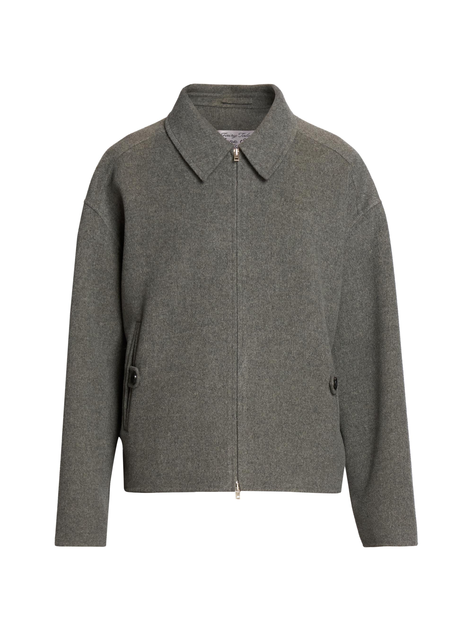 Acne Studios Men's Doveo Wool-Cashmere Full-Zip Jacket - Vintage Grey Melange