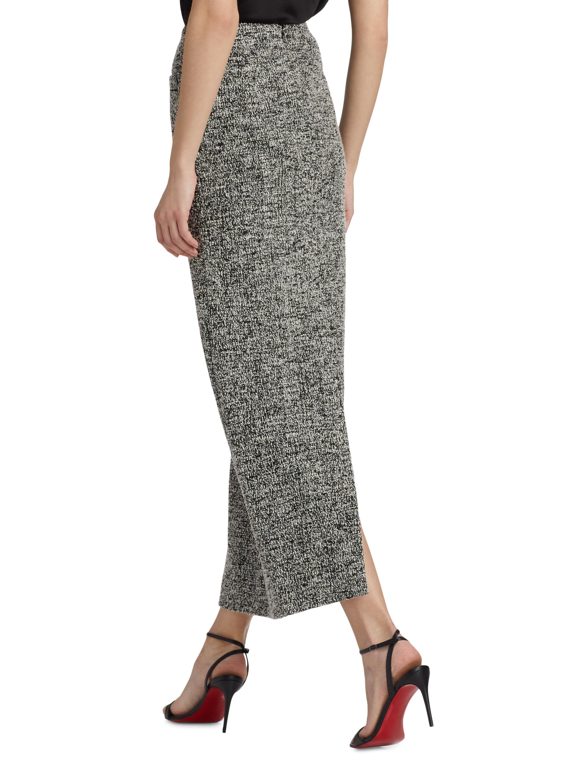 Oscar de la Renta Tweed Boucle-Knit Jersey Maxi Skirt | Saks Fifth