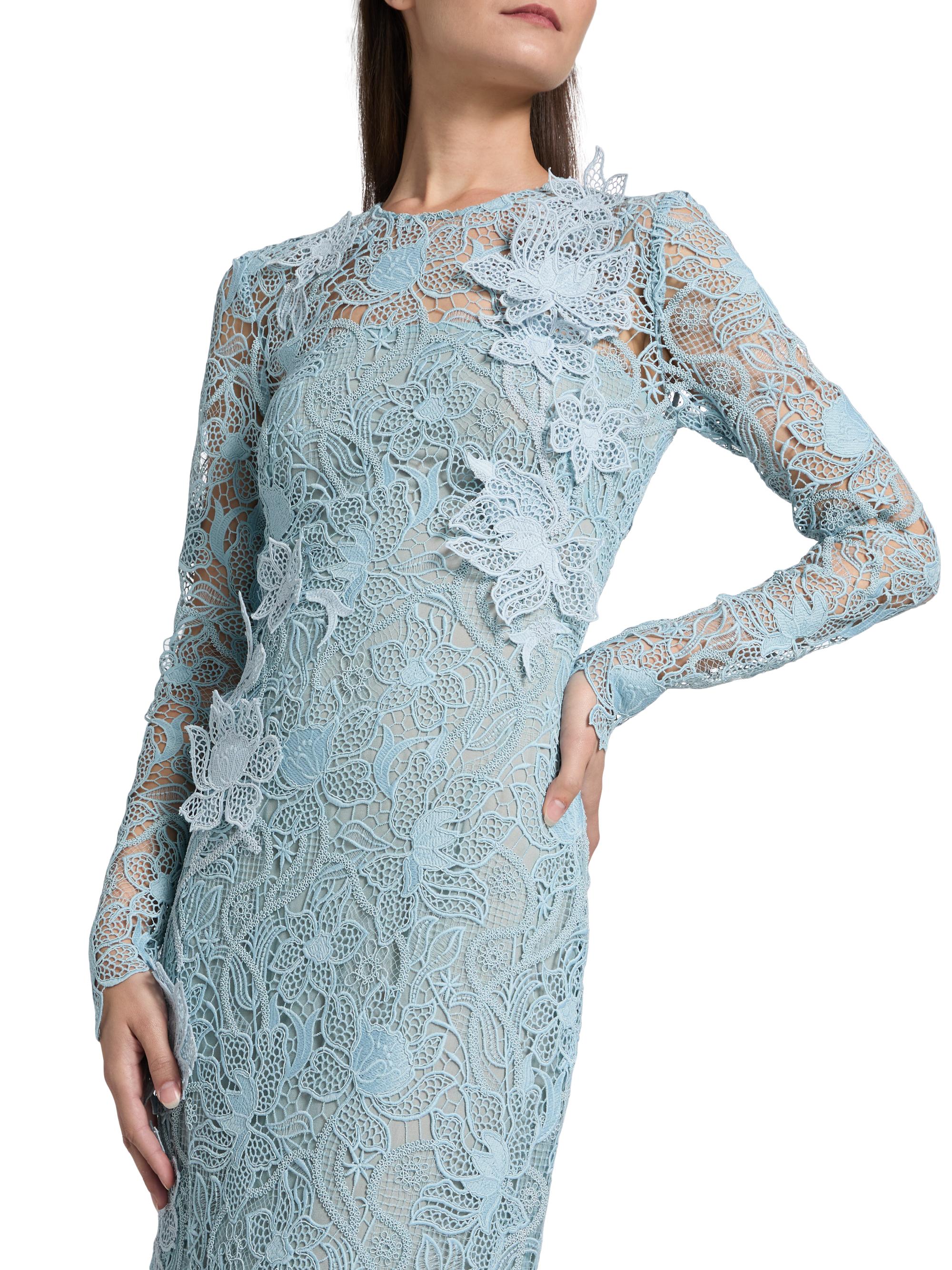 Oscar de la Renta Corded Botanical Guipure Mermaid Gown | Saks Fifth Avenue