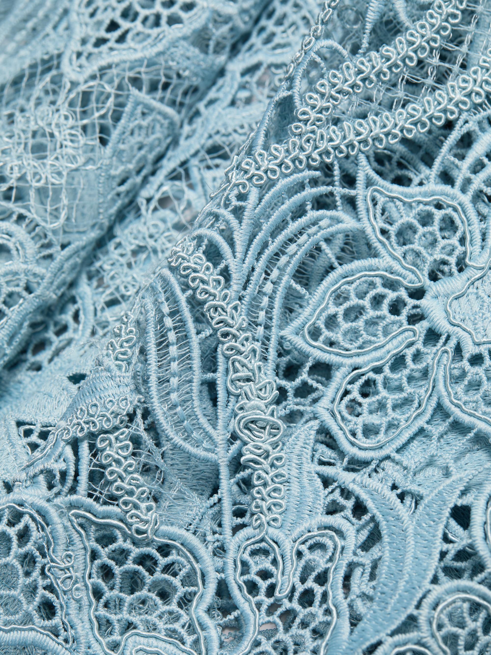 ◆川島織物&マナトレ◆レース&ドレープ◆W94×H207◆E2510KA3◆ Oscar de la Renta Corded Botanical Guipure Mermaid Gown | Saks