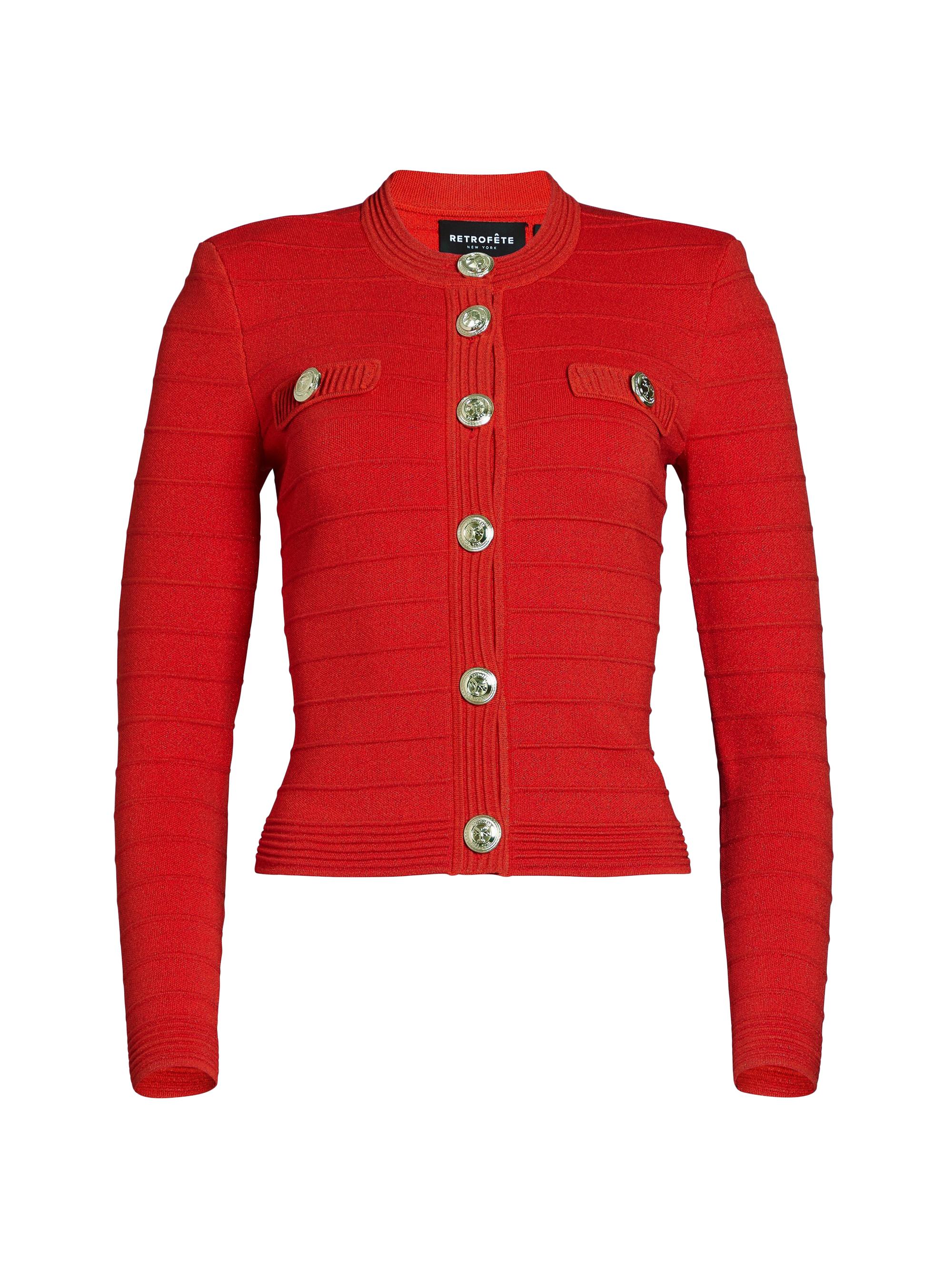 Retrofête Women's Penni Knit Jacket - Metallic Geranium