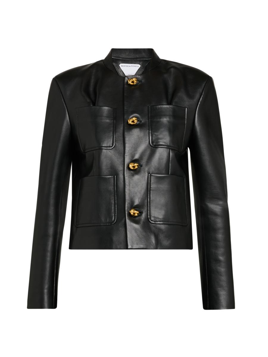 Bottega Veneta Leather Patch Pocket Jacket | Saks Fifth Avenue
