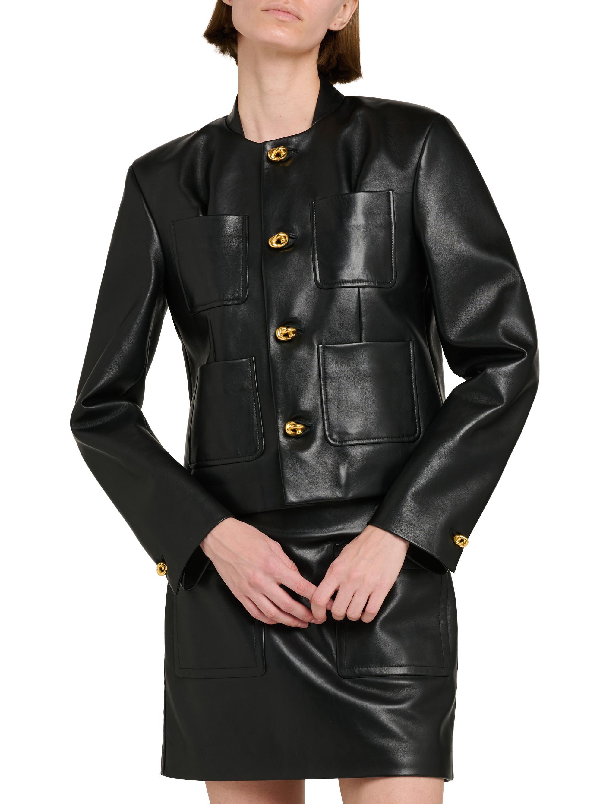 Bottega Veneta Leather Patch Pocket Jacket | Saks Fifth Avenue