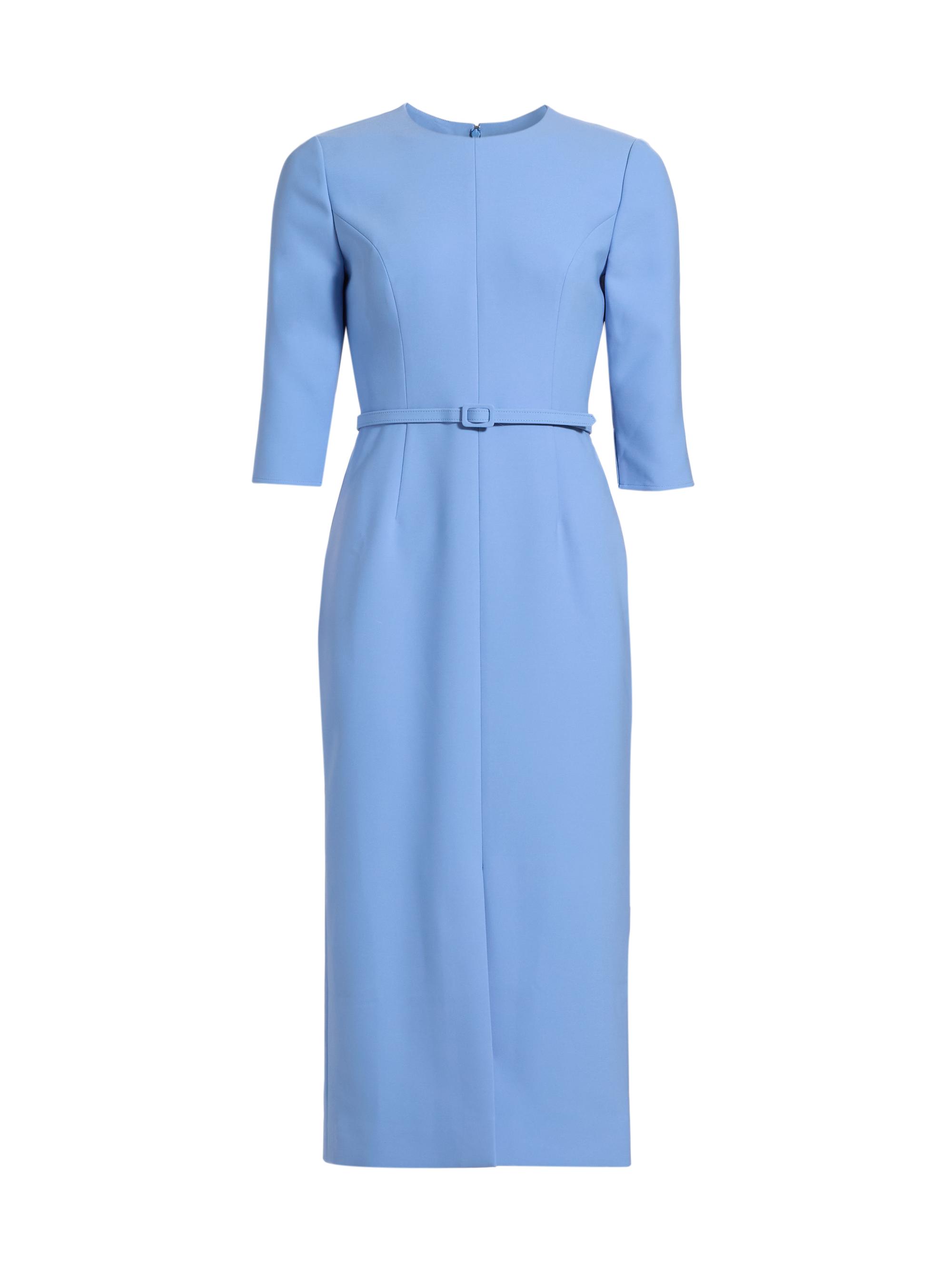 Carolina Herrera Women's Crepe Belted Sheath Midi-Dress - Cornflower