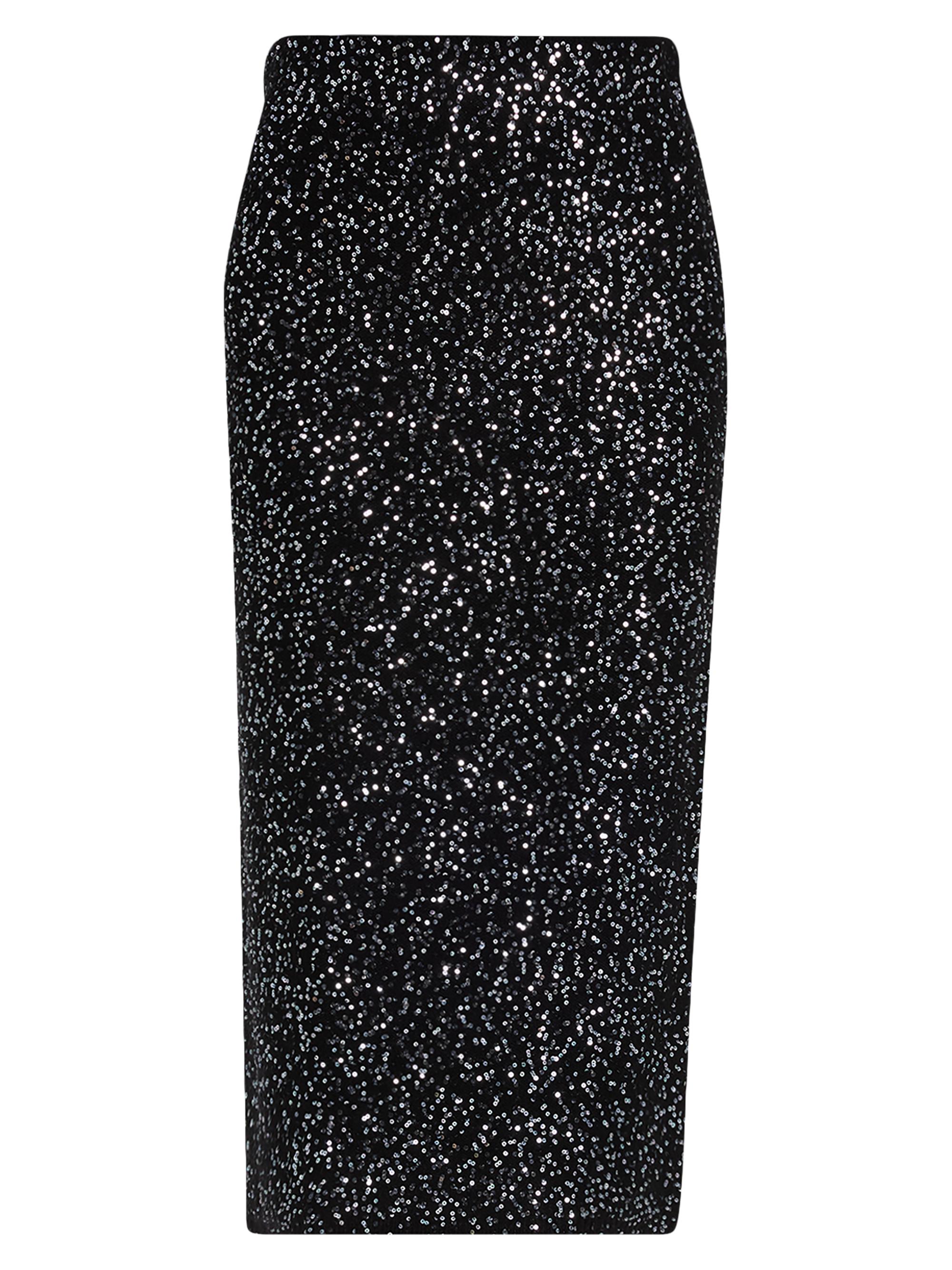 Carolina Herrera Women's Sequined Knit Pencil Skirt - Black
