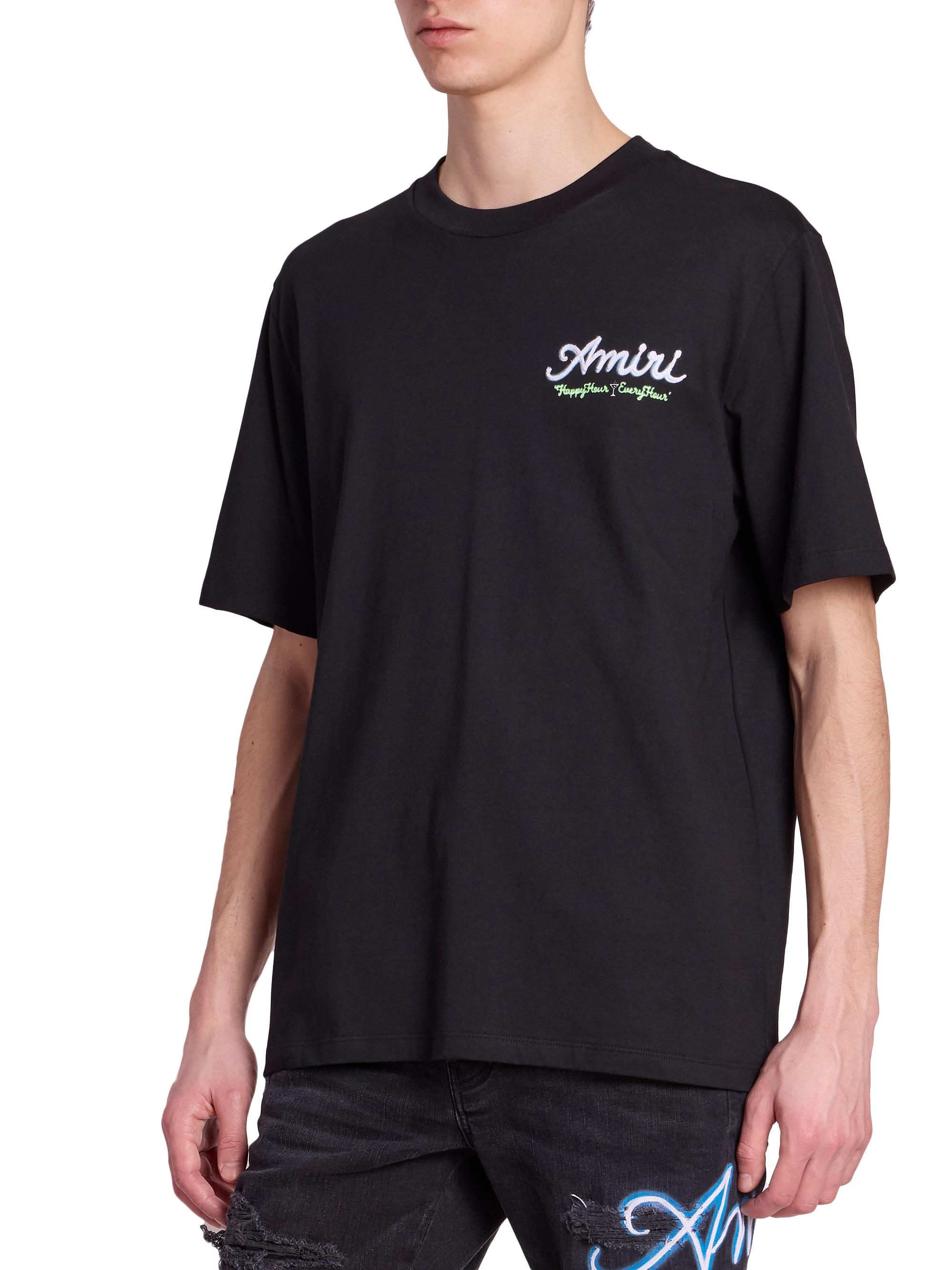 Amiri Neon Lights Cotton Logo T-Shirt | Saks Fifth Avenue