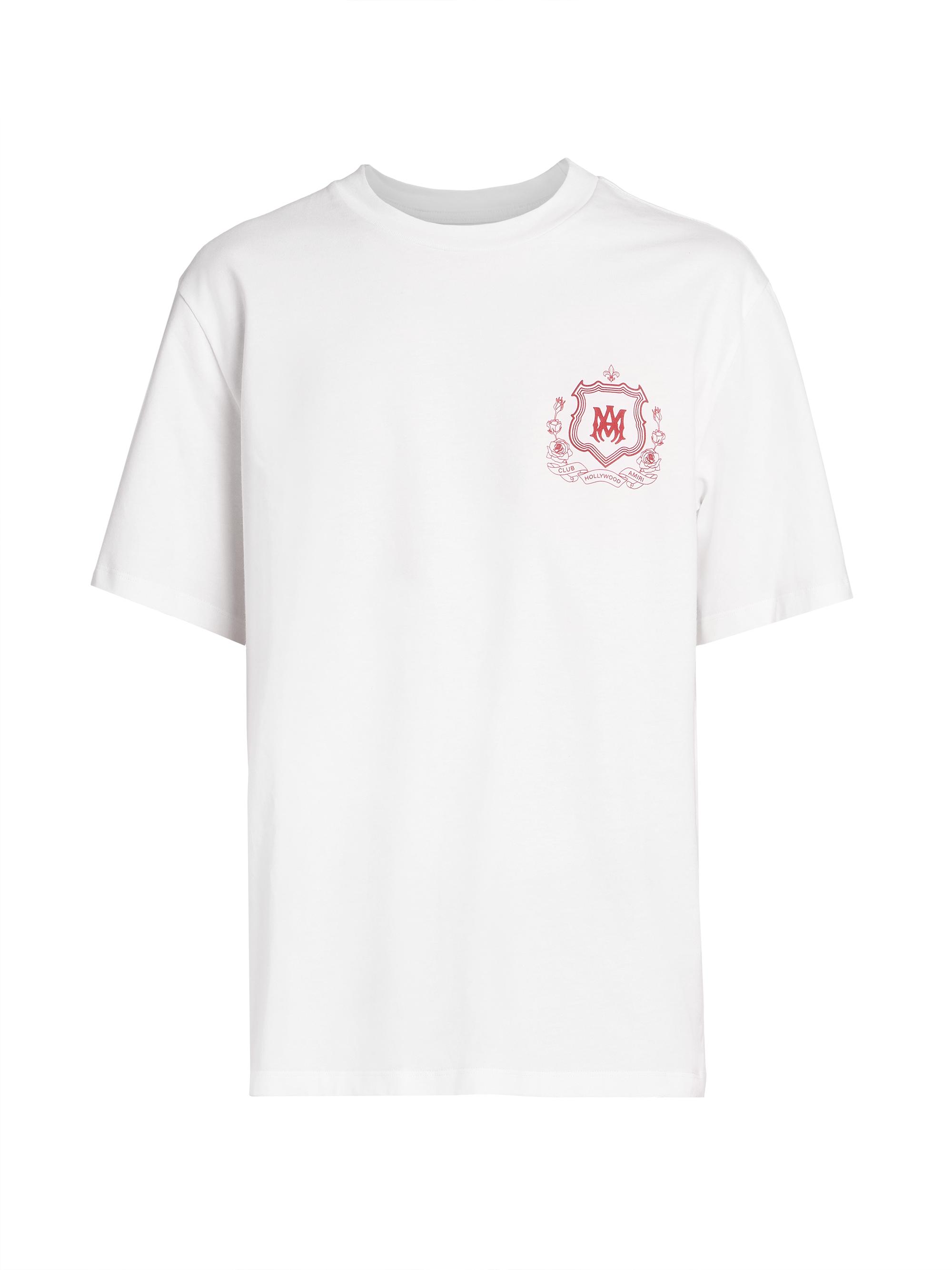 Amiri Station Patch Cotton Crewneck T-Shirt | Saks Fifth Avenue