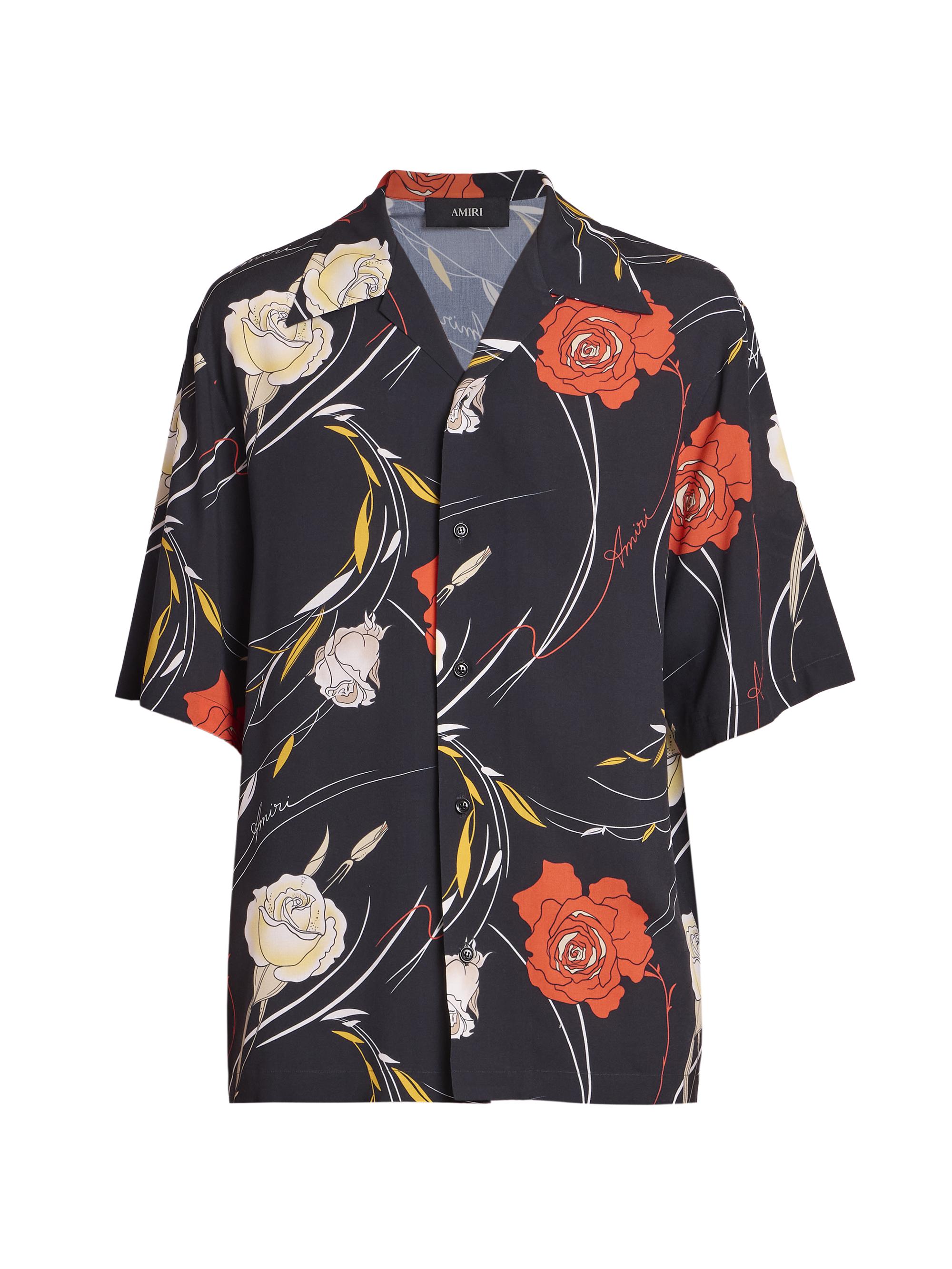 Amiri Men's Floral Camp Shirt - Black
