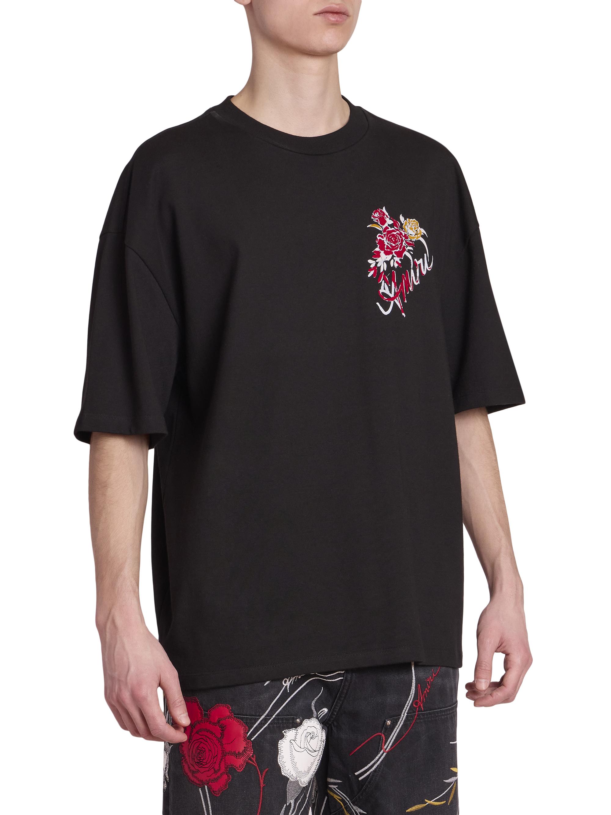 Amiri Roses Cotton Oversized T-Shirt | Saks Fifth Avenue