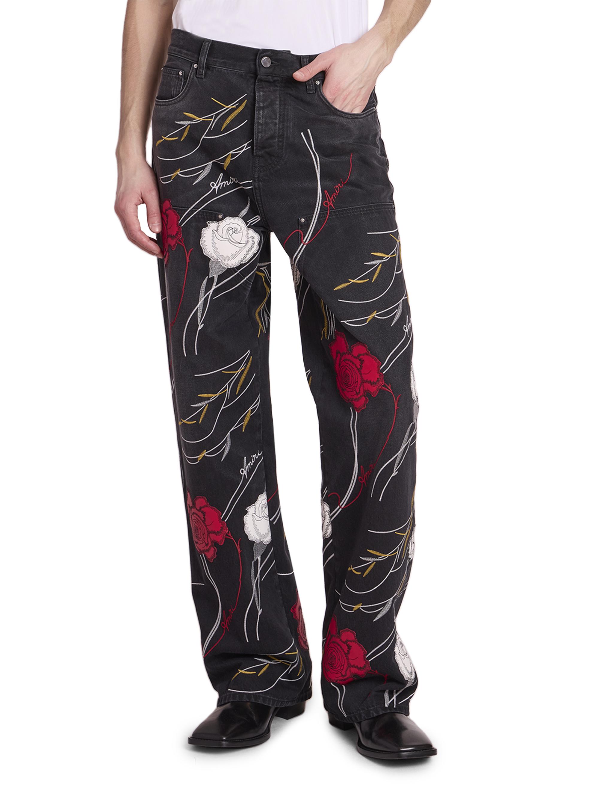 Floral Relaxed Carpenter Jeans