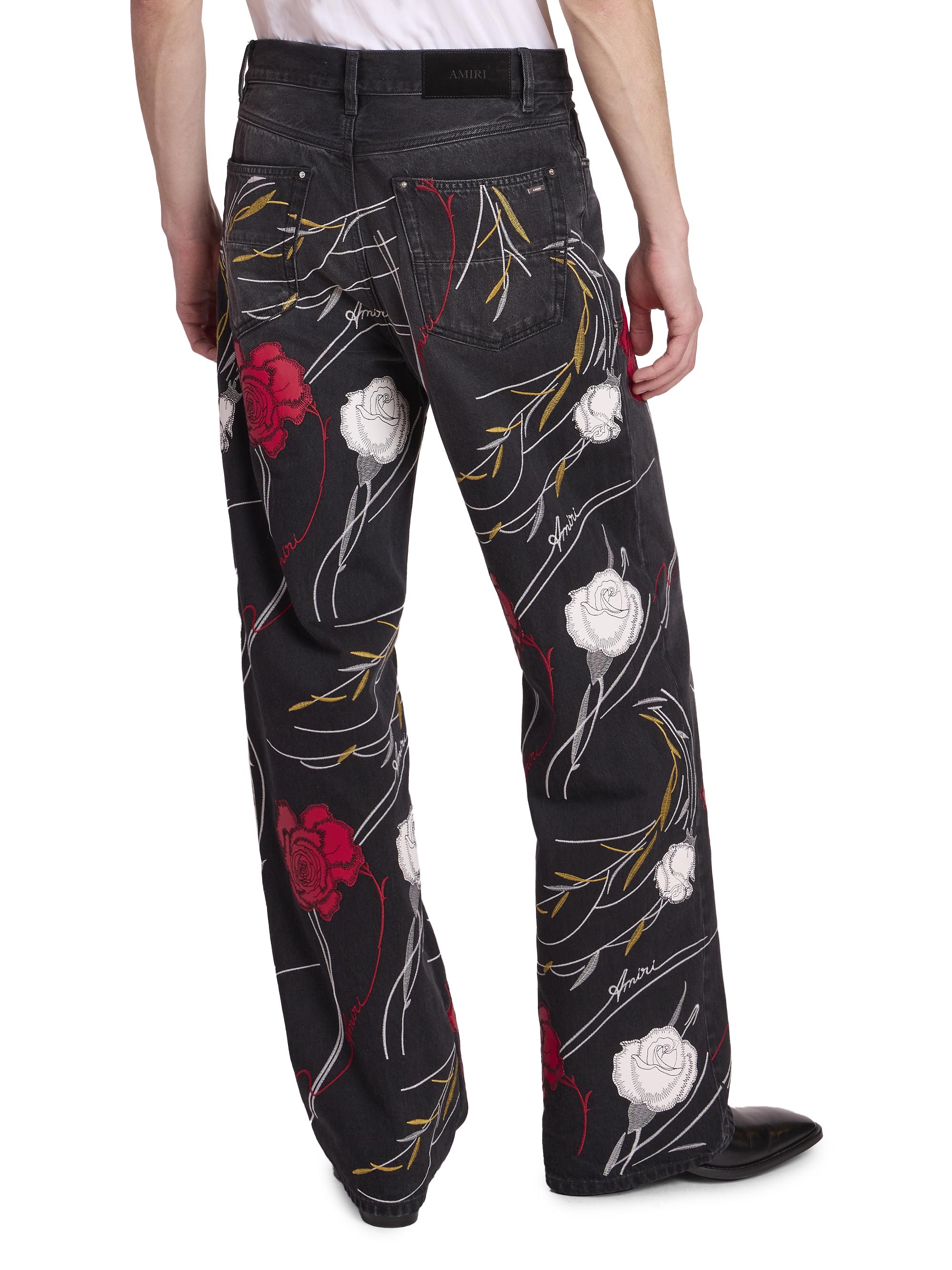 Amiri Floral Relaxed Carpenter Jeans | Saks Fifth Avenue