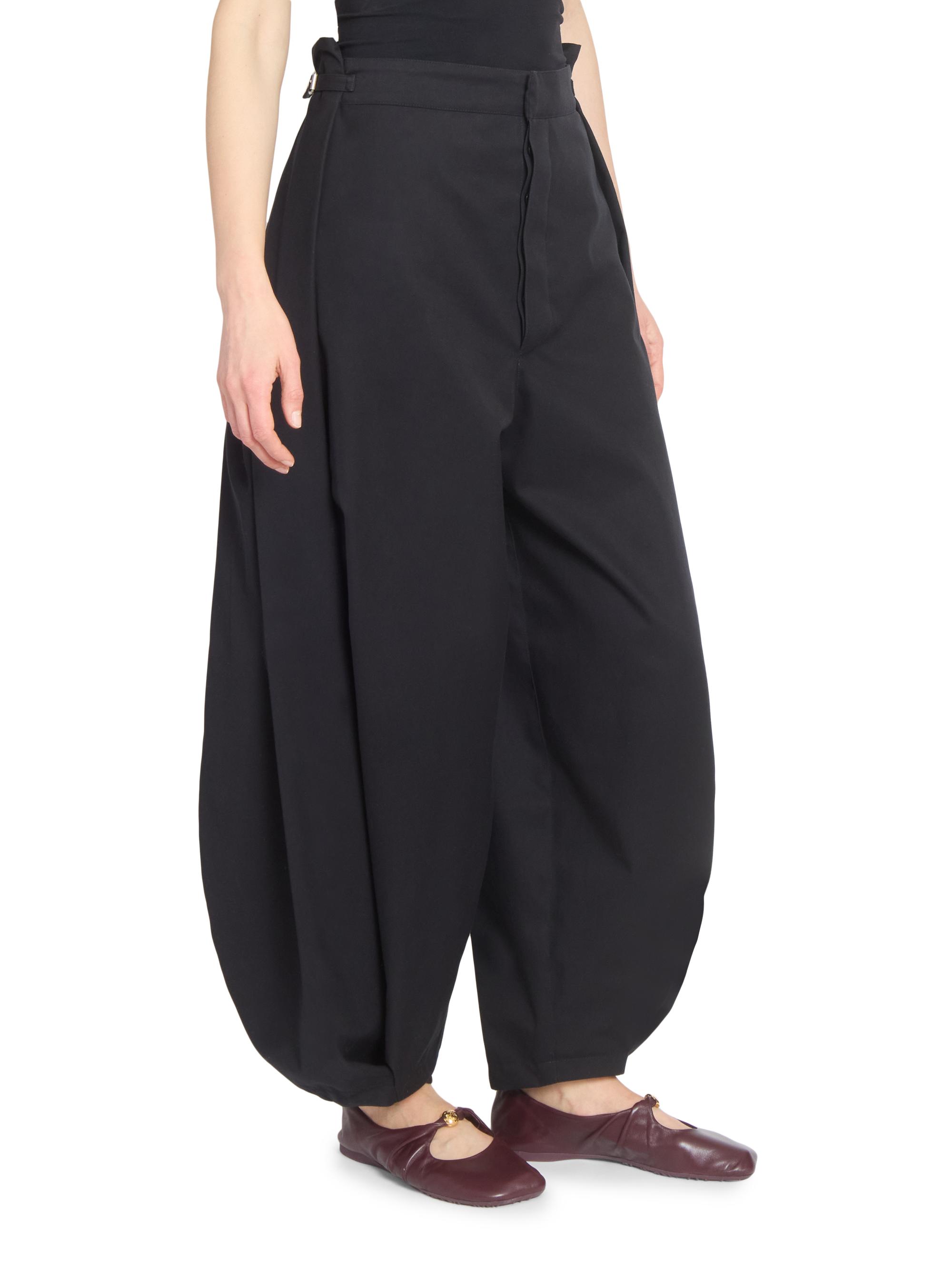 LOEWE Draped Cotton-Silk Trousers | Saks Fifth Avenue