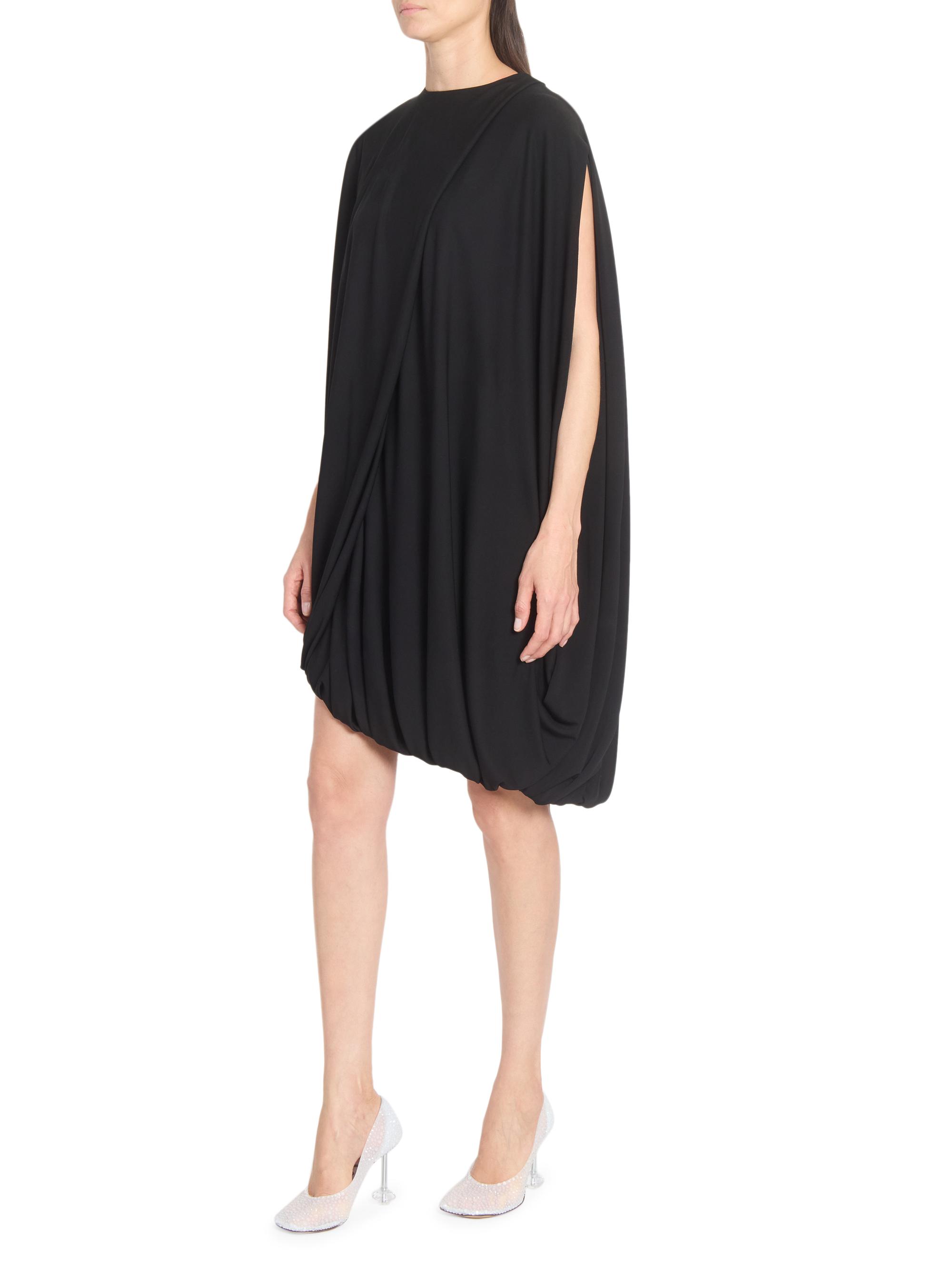 sexy asymmetrical dress Column Dress with Asymmetrical Cape Black / US 10