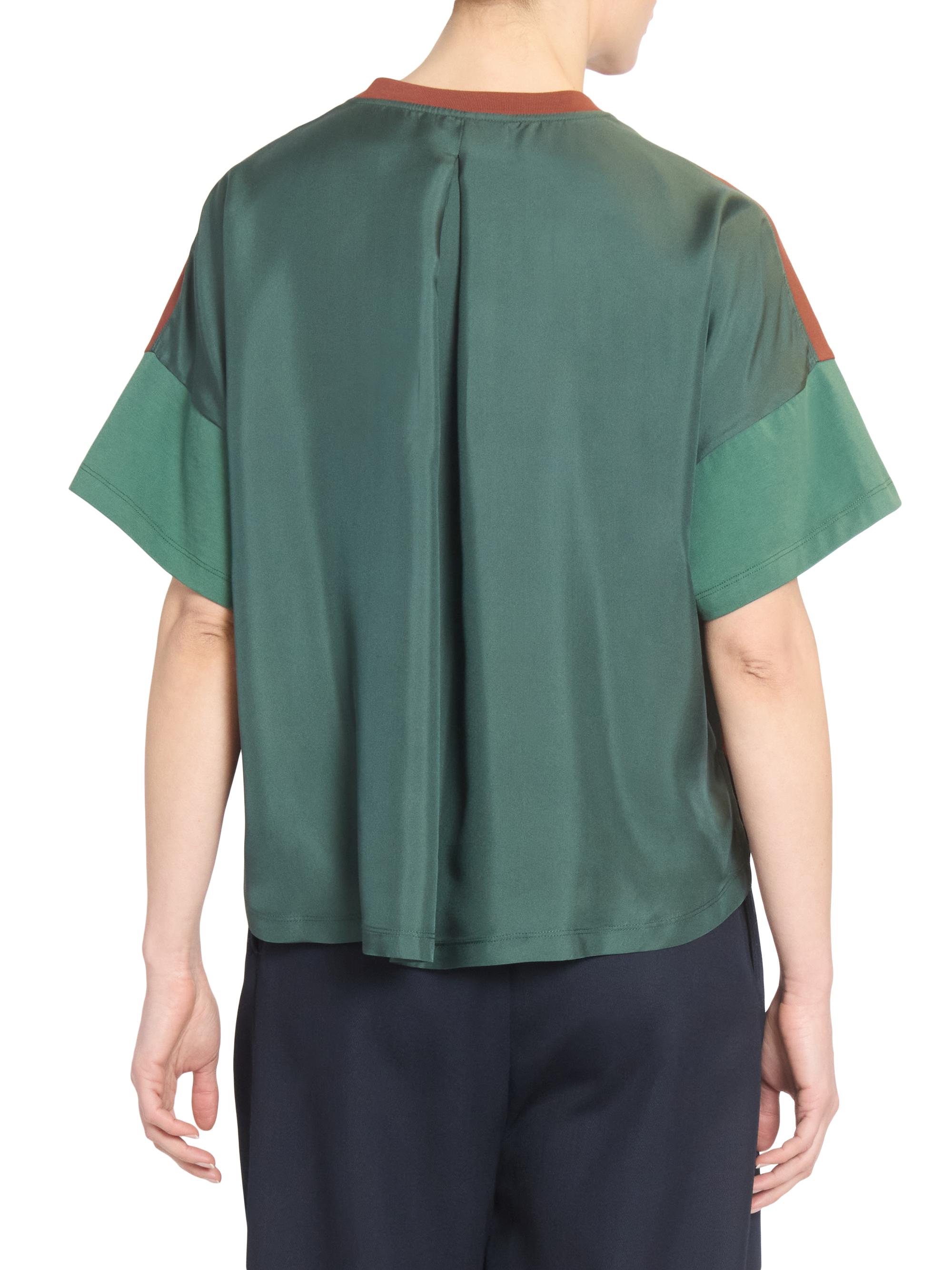 LOEWE Boxy Fit Colorblocked T-Shirt | Saks Fifth Avenue