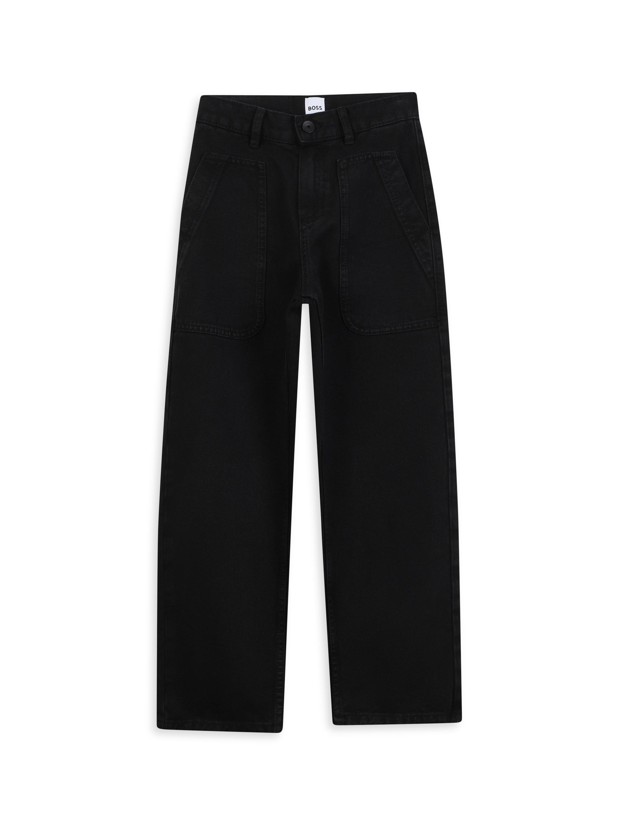 BOSS Little Boy's Cotton Twill Trousers - Black