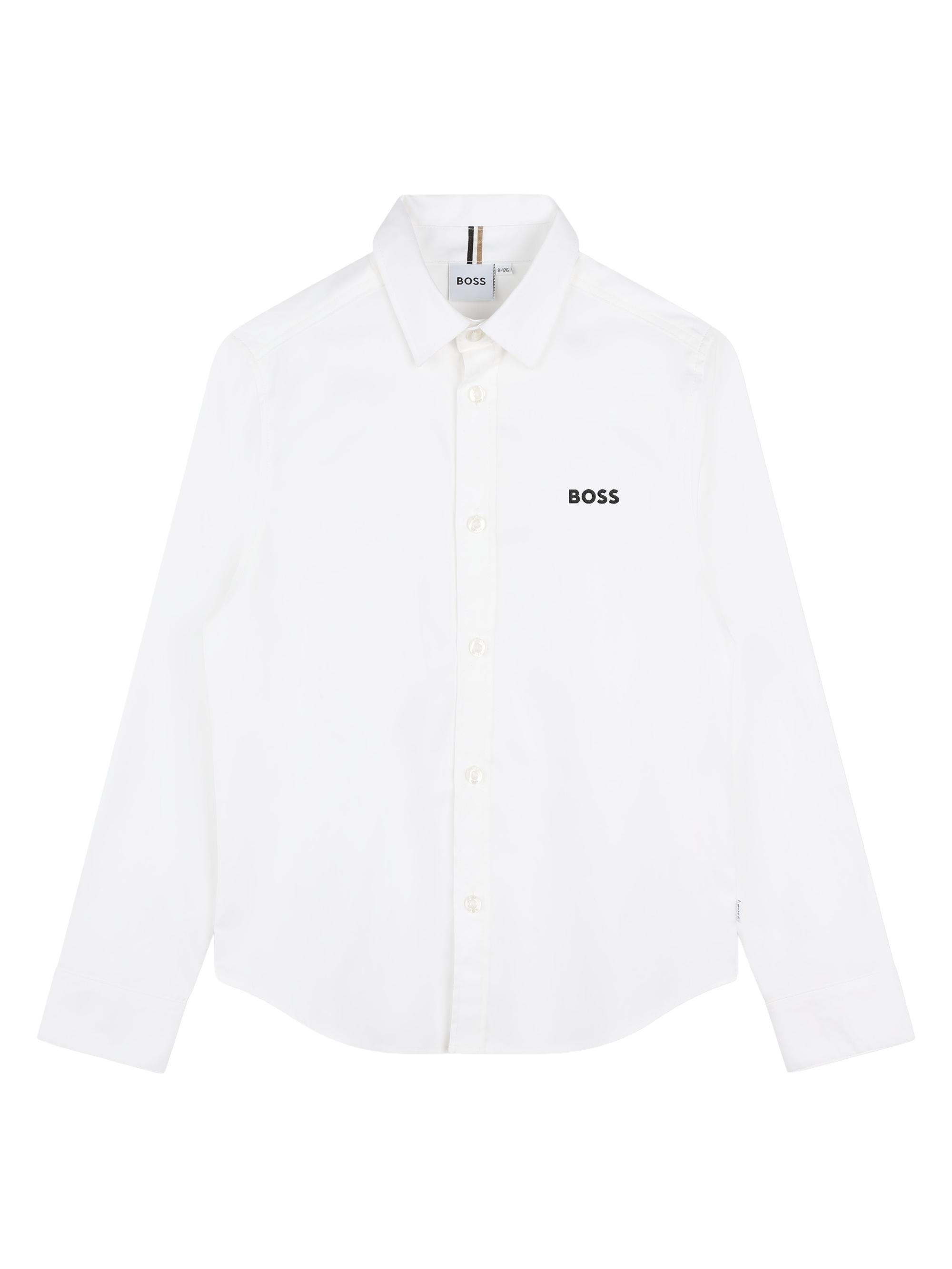 BOSS Little Boy's & Boy's Classic Oxford Shirt - White Black
