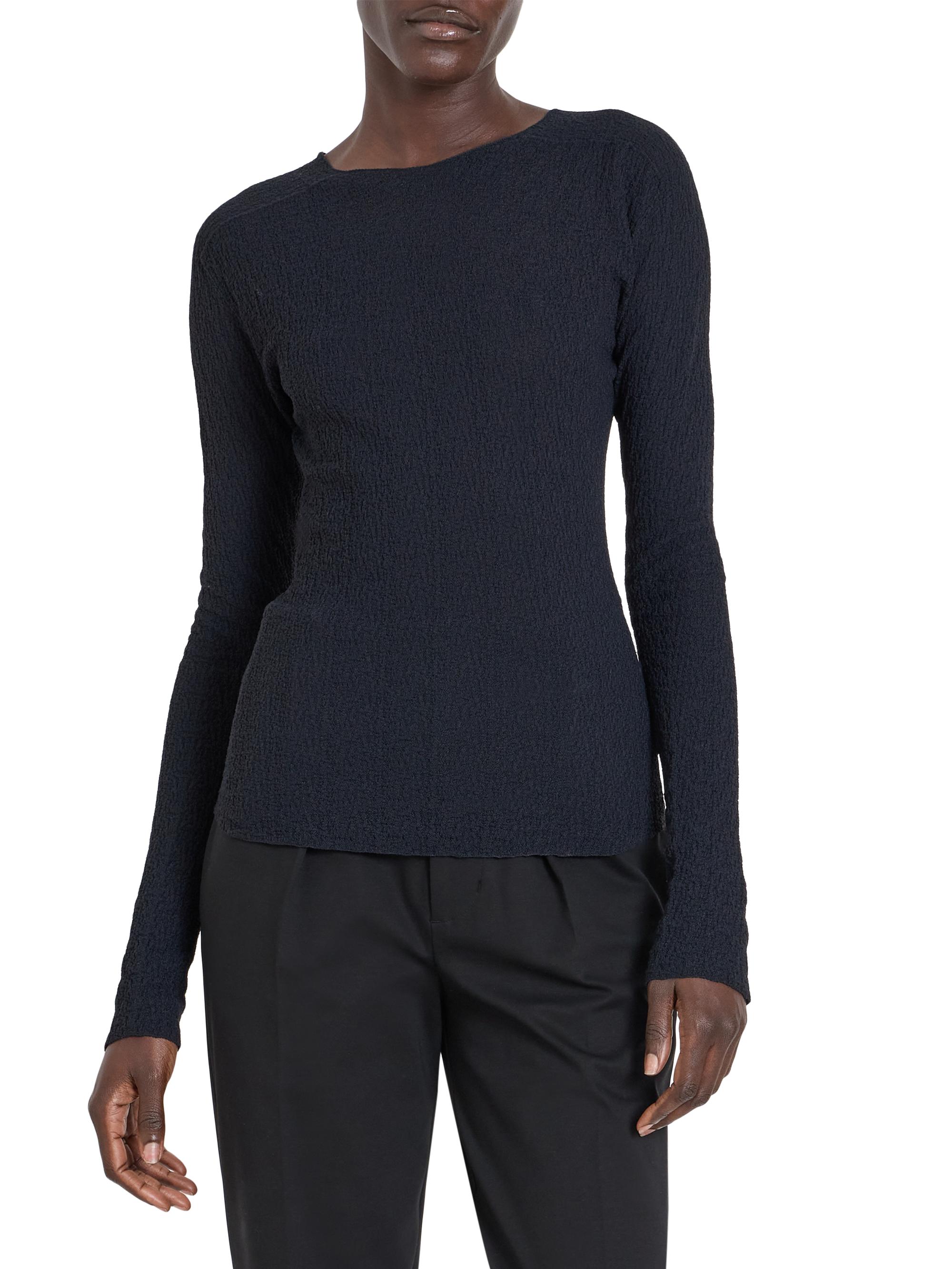 Issey Miyake Jewel Neck Knit Long-Sleeve Top | Saks Fifth Avenue