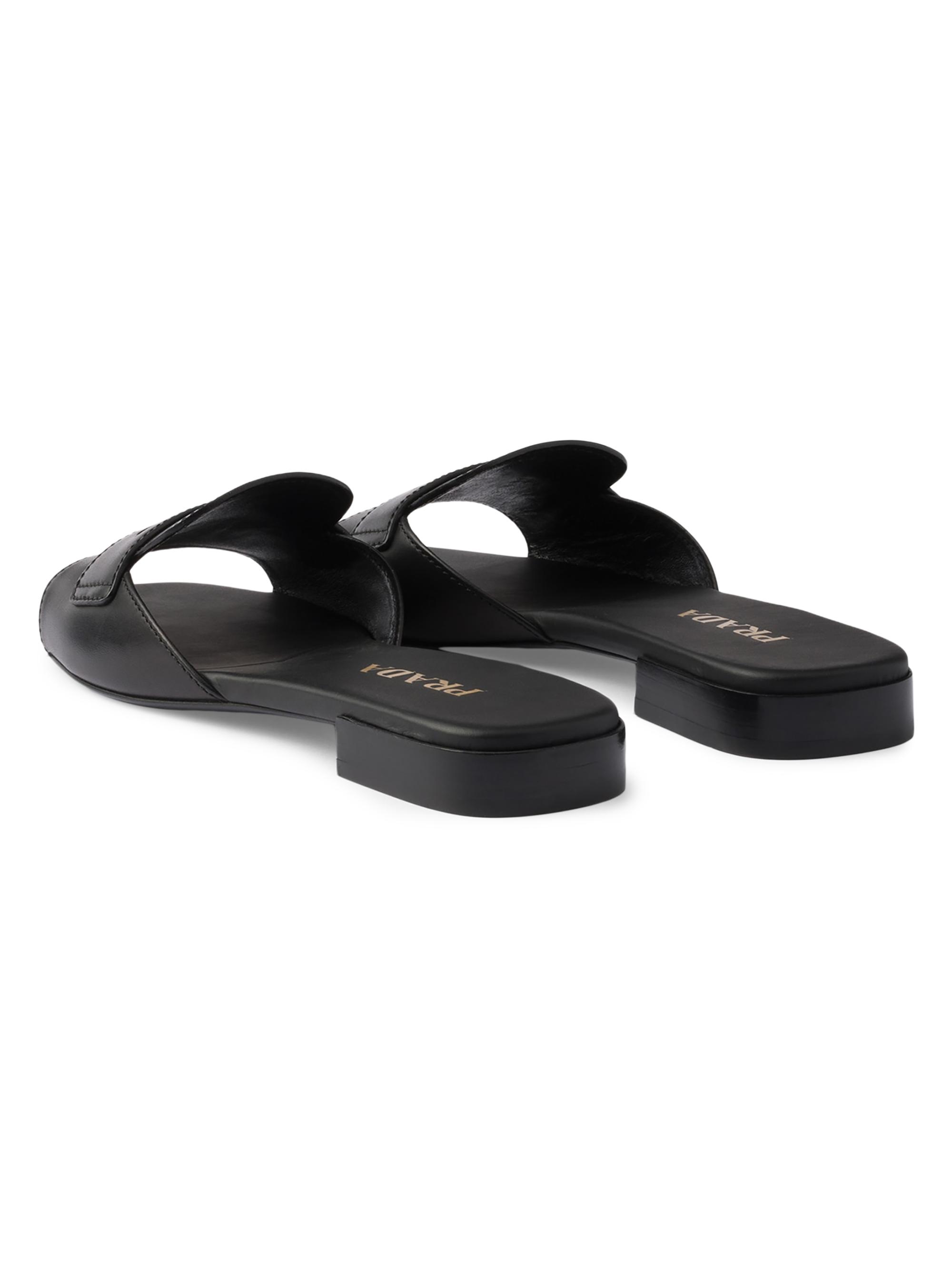 Prada Leather Slides | Saks Fifth Avenue