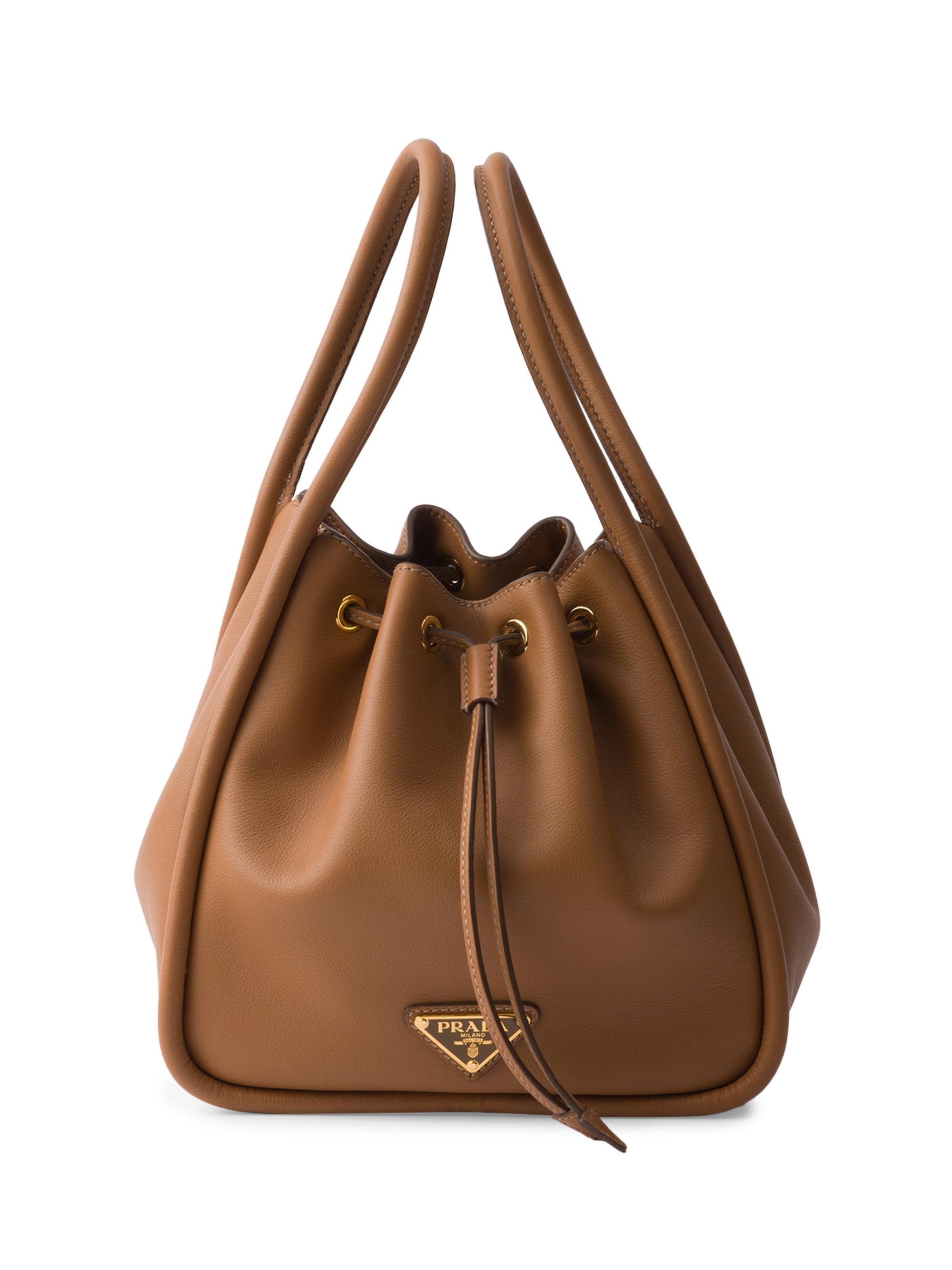 Prada Women's  Darling Leather Mini Bucket Bag - Black