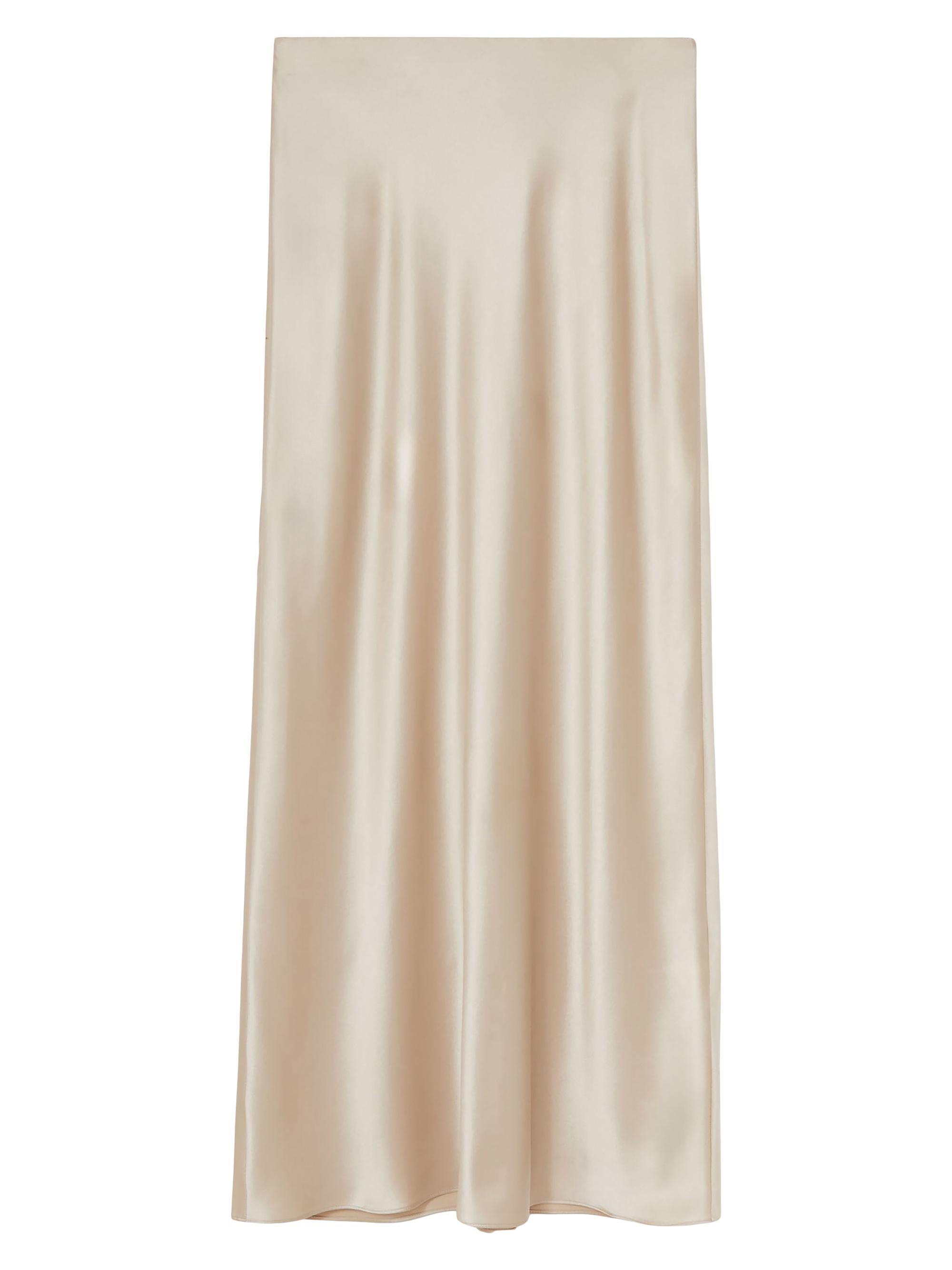 Reiss Women's Saskia Silk Maxi Skirt - Champagne Neutral