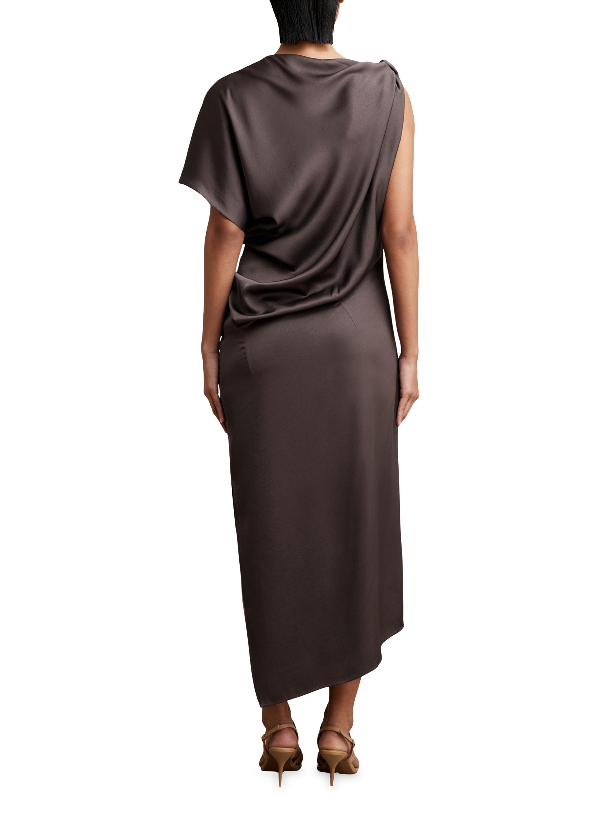 Reiss Kenzie Draped Satin Maxi Dress | Saks Fifth Avenue