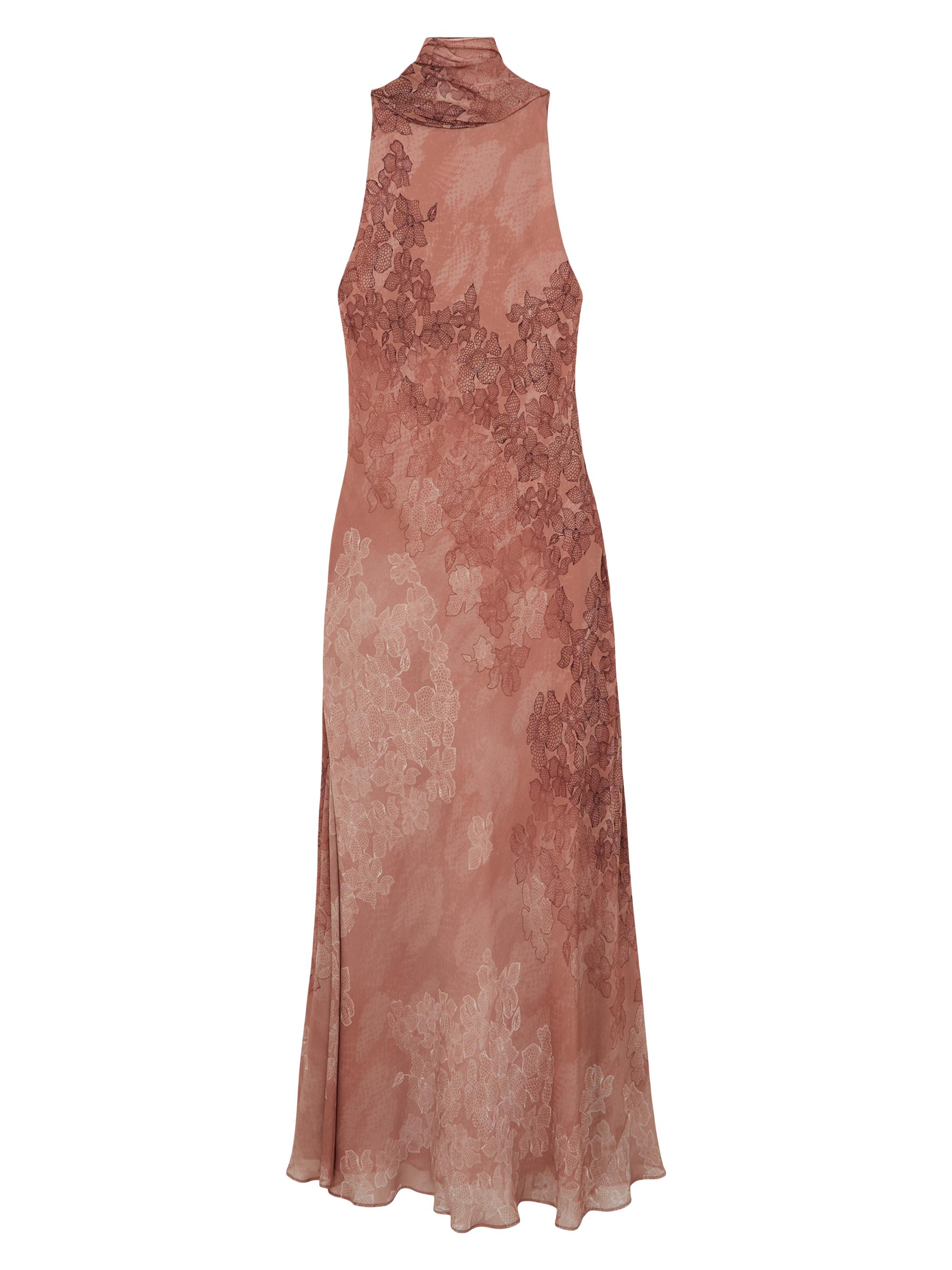 Reiss Women's Lacey Floral Halter Gown - Pale Pink