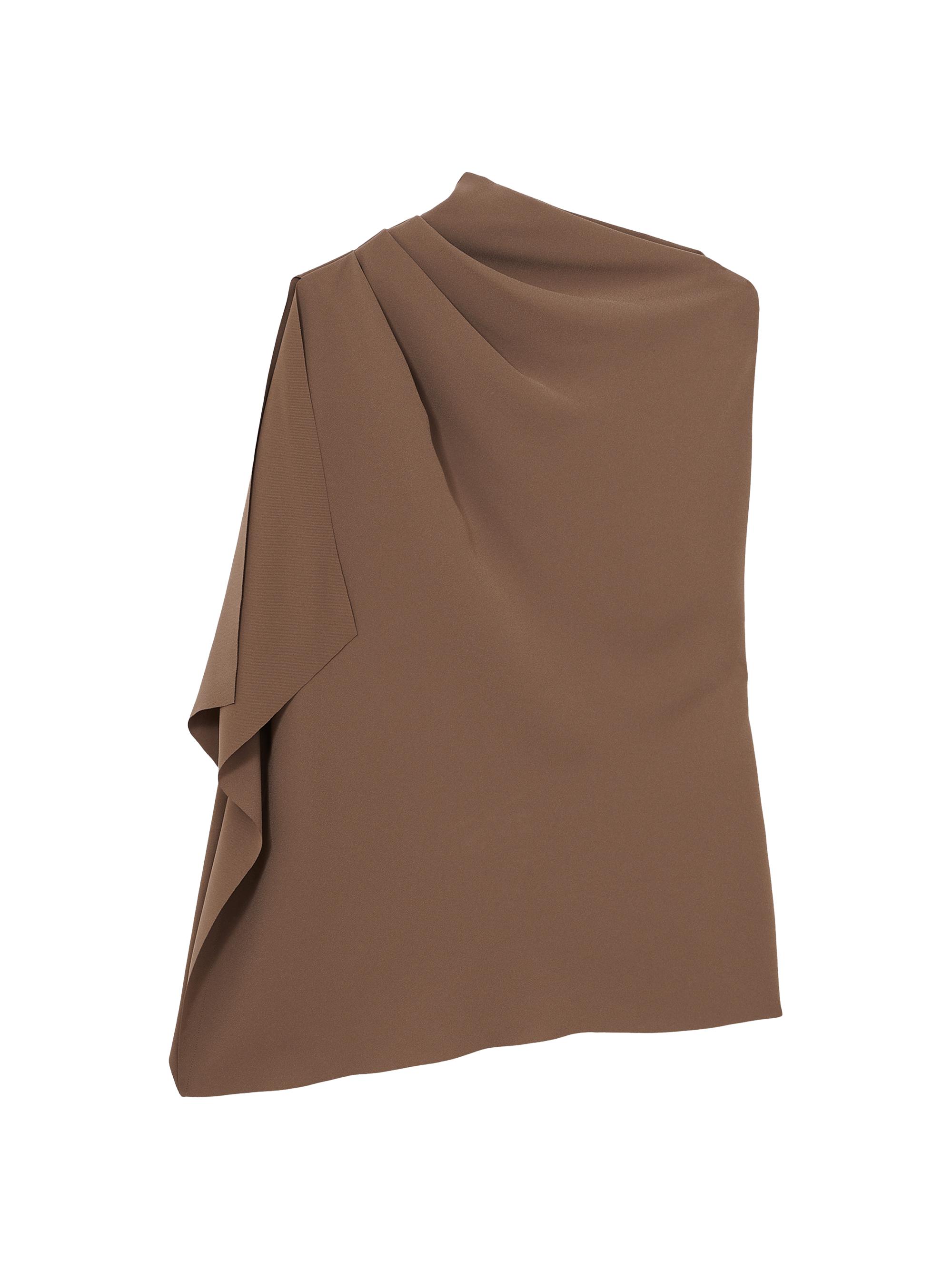 Reiss Women's Elle Draped Top - Mink