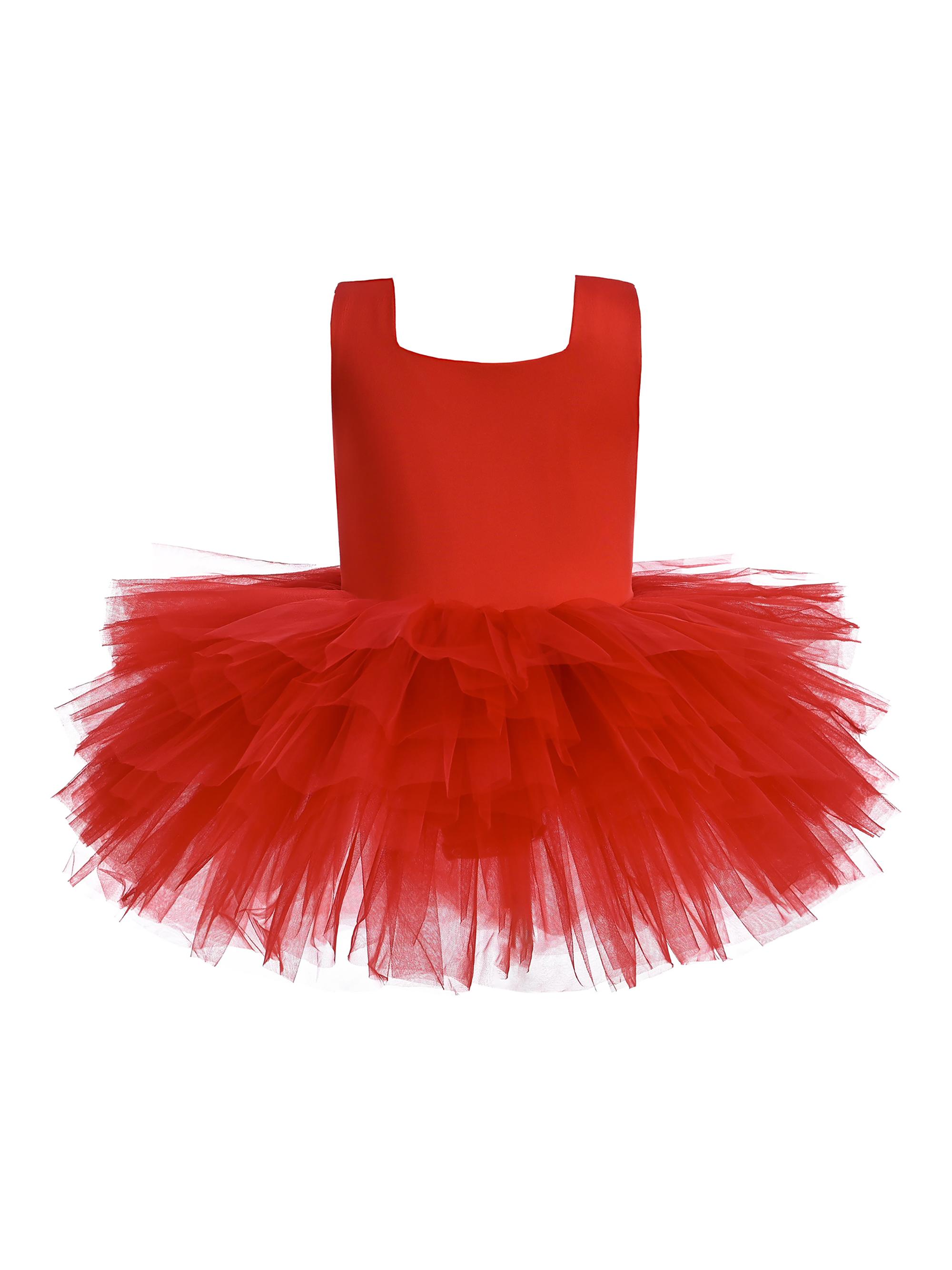 Mimi Tutu Baby Girl's & Little Girl's Layered Leotard Dress - Red